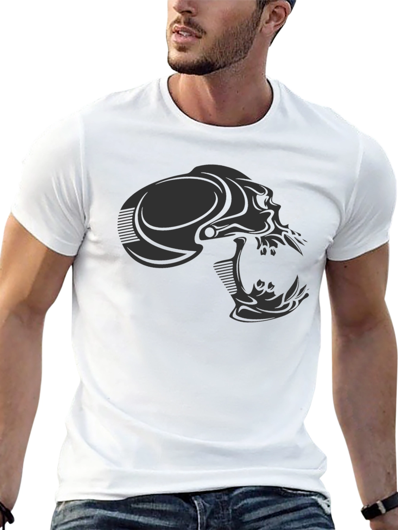 Black Skull Predator T-Shirt - Dark Graphic Tee view 13