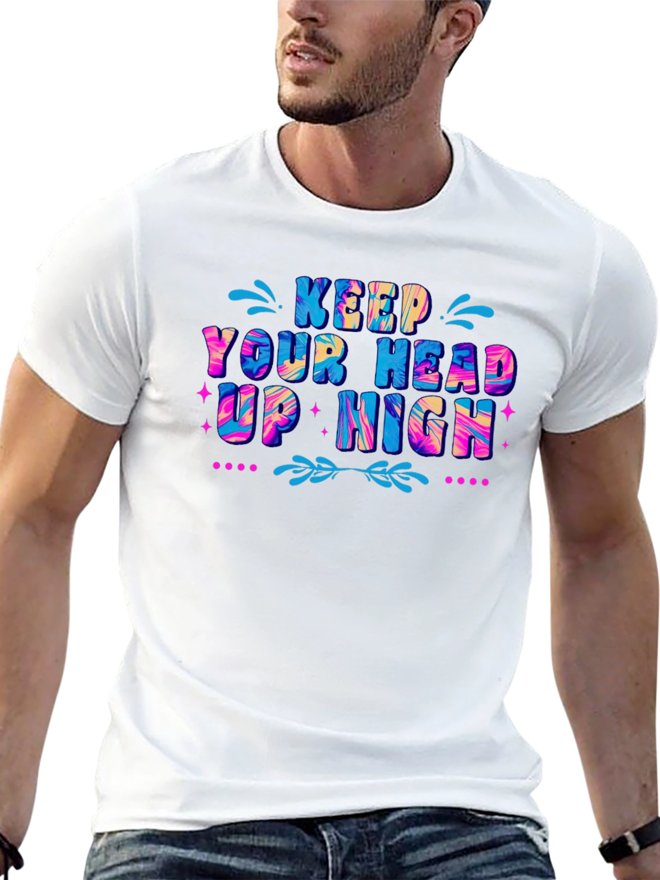 Black Keep Your Head Up High Graphic T-Shirt - Black view 13