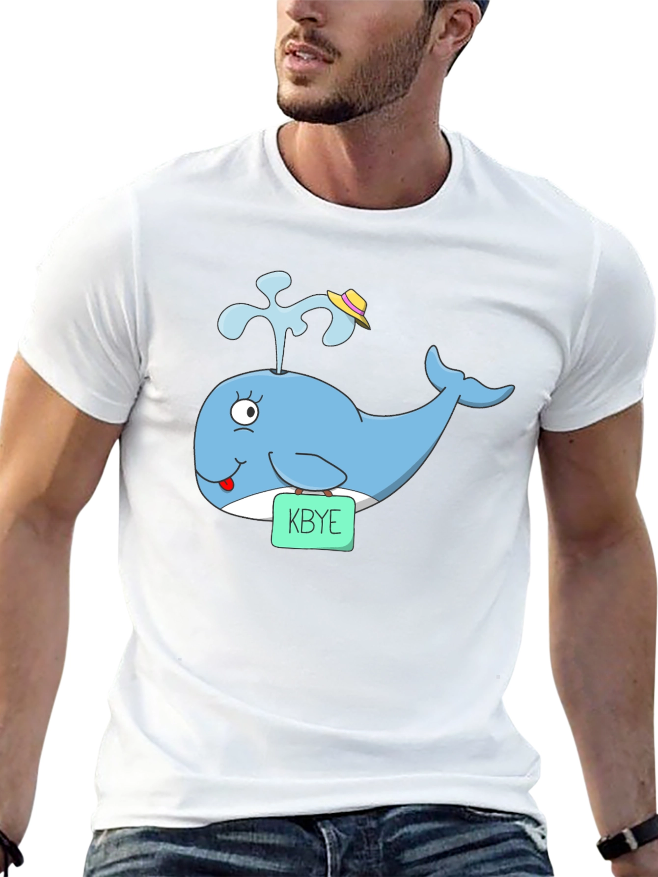Black Whimsical Whale KBYE Graphic Tee view 13