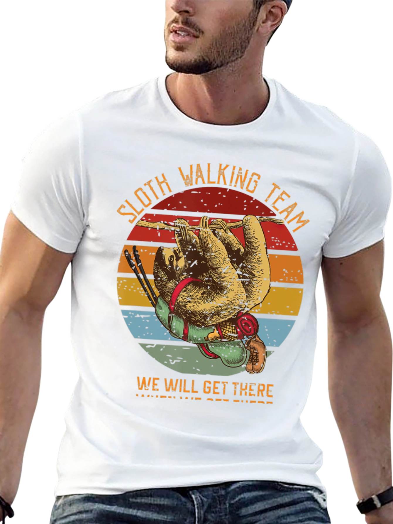 Black Sloth Hiking Team T-Shirt - We Will Get There view 13