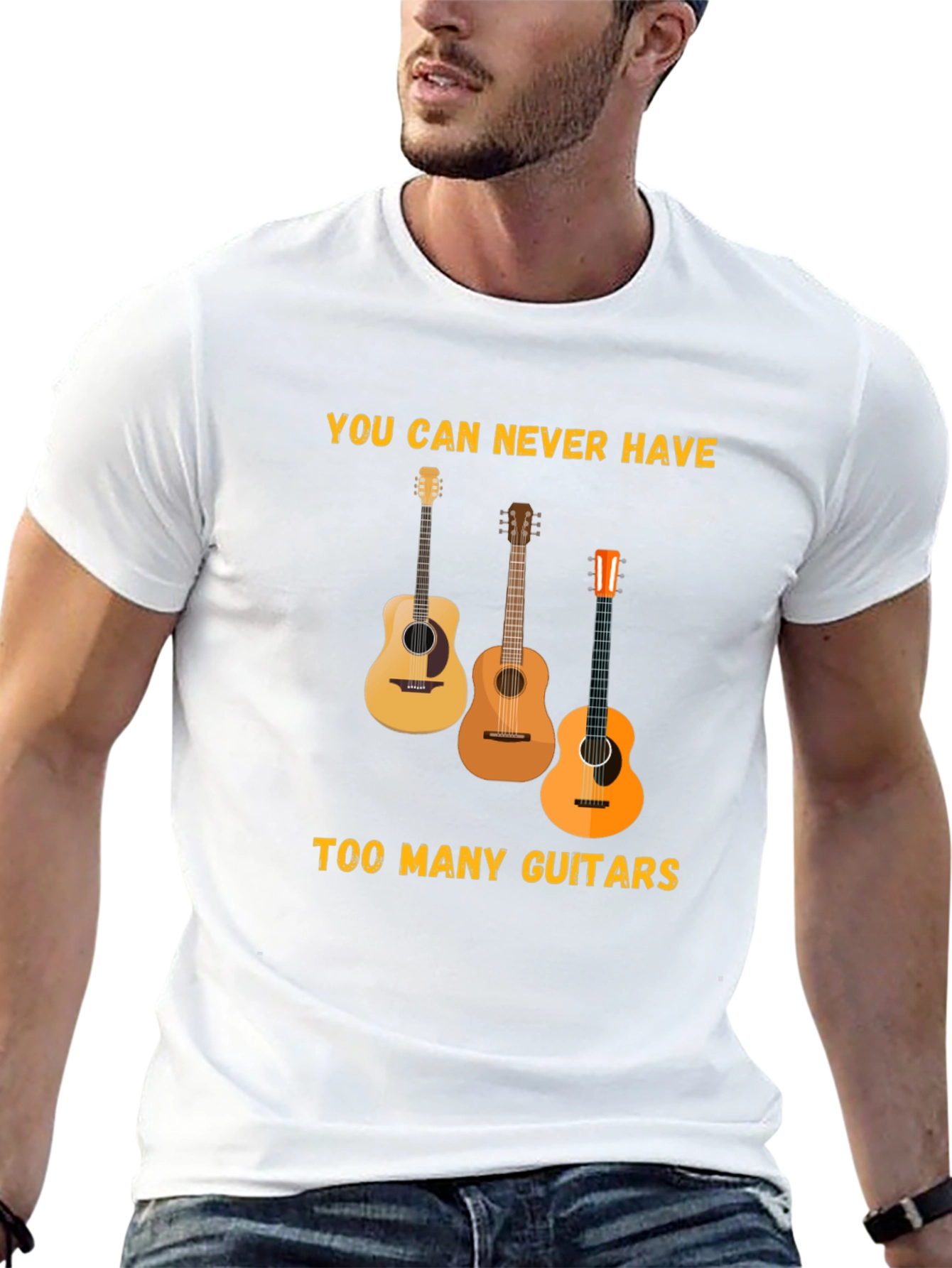 Black Guitar Lover T-Shirt: You Can Never Have Too Many view 13