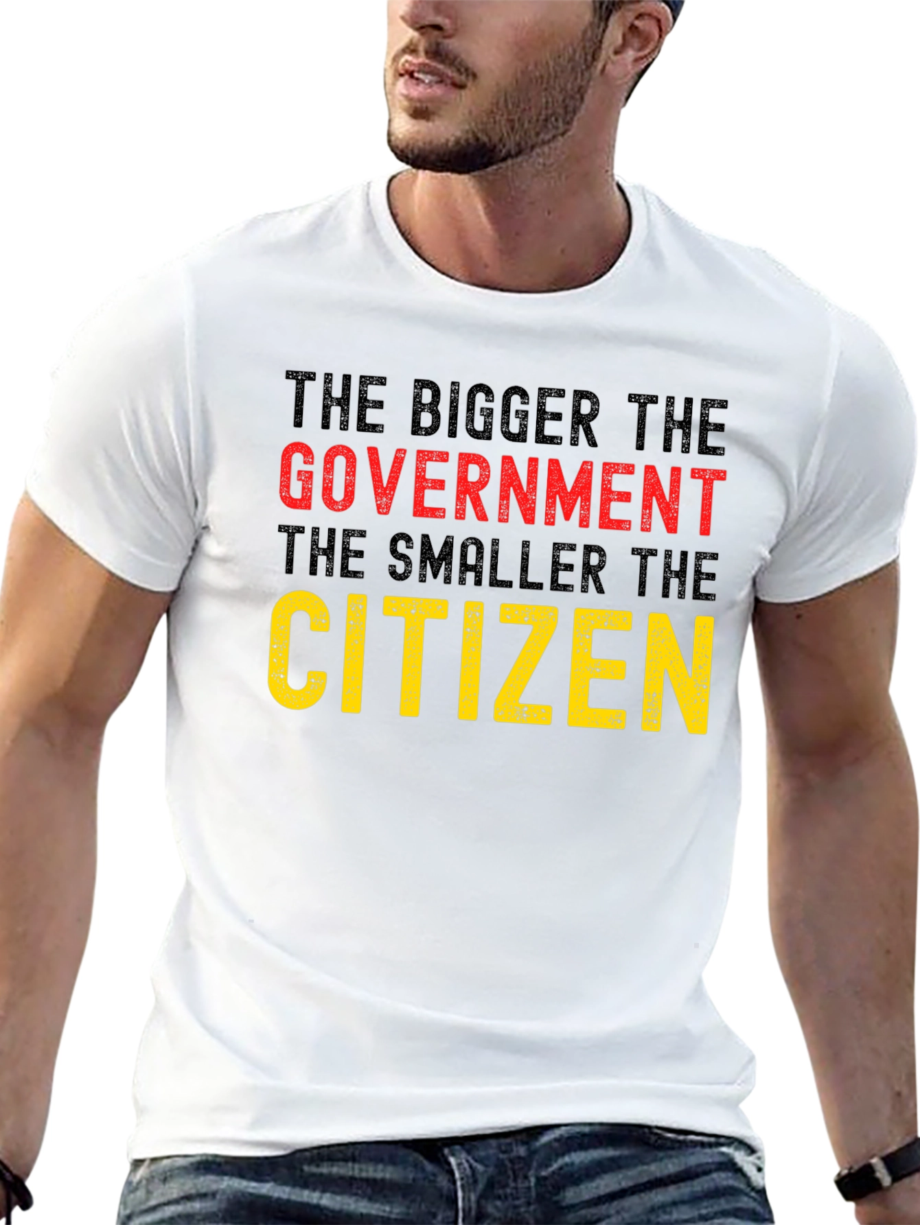 Black The Bigger The Government T-Shirt view 13