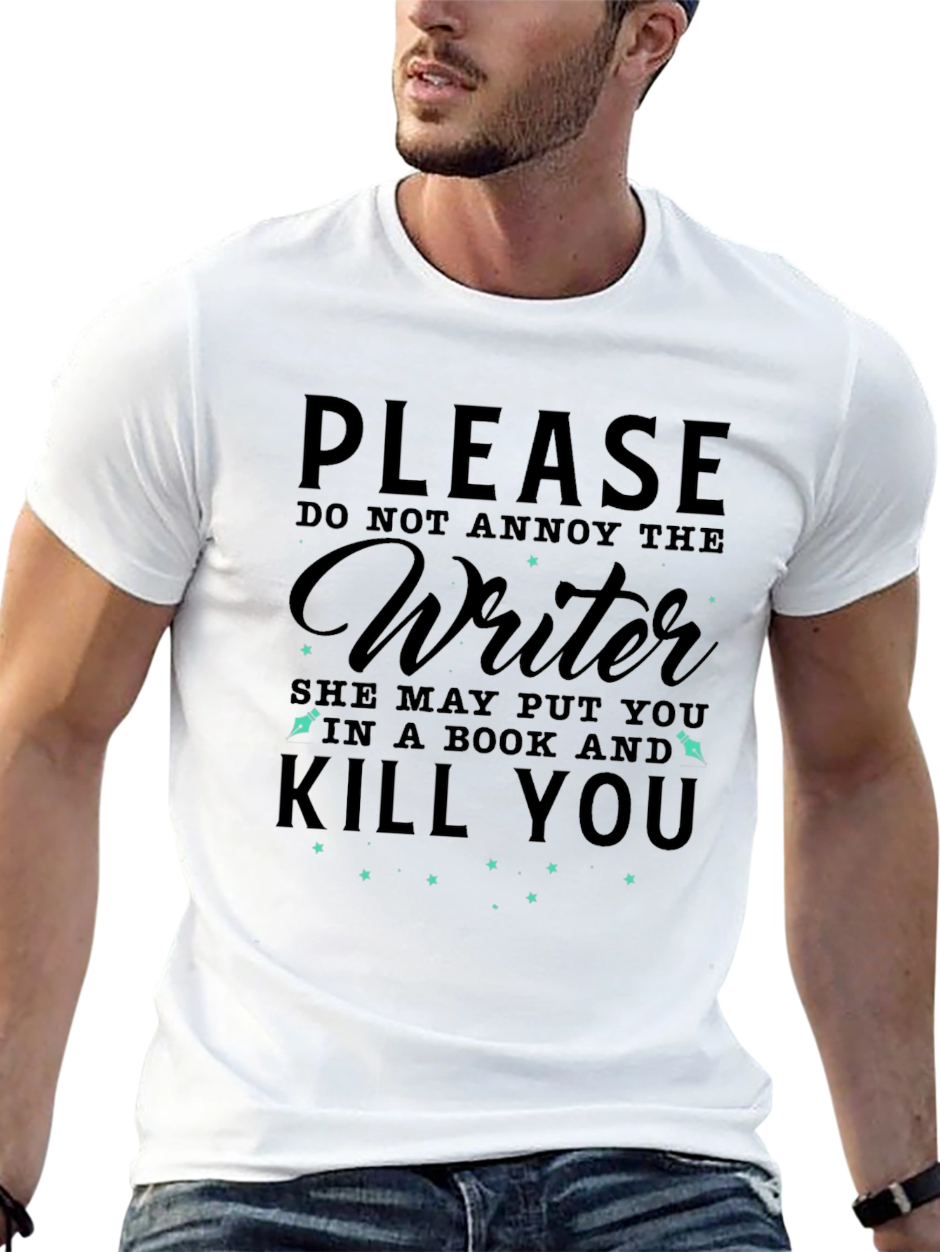 Black Writer Funny Novelist T-Shirt view 13