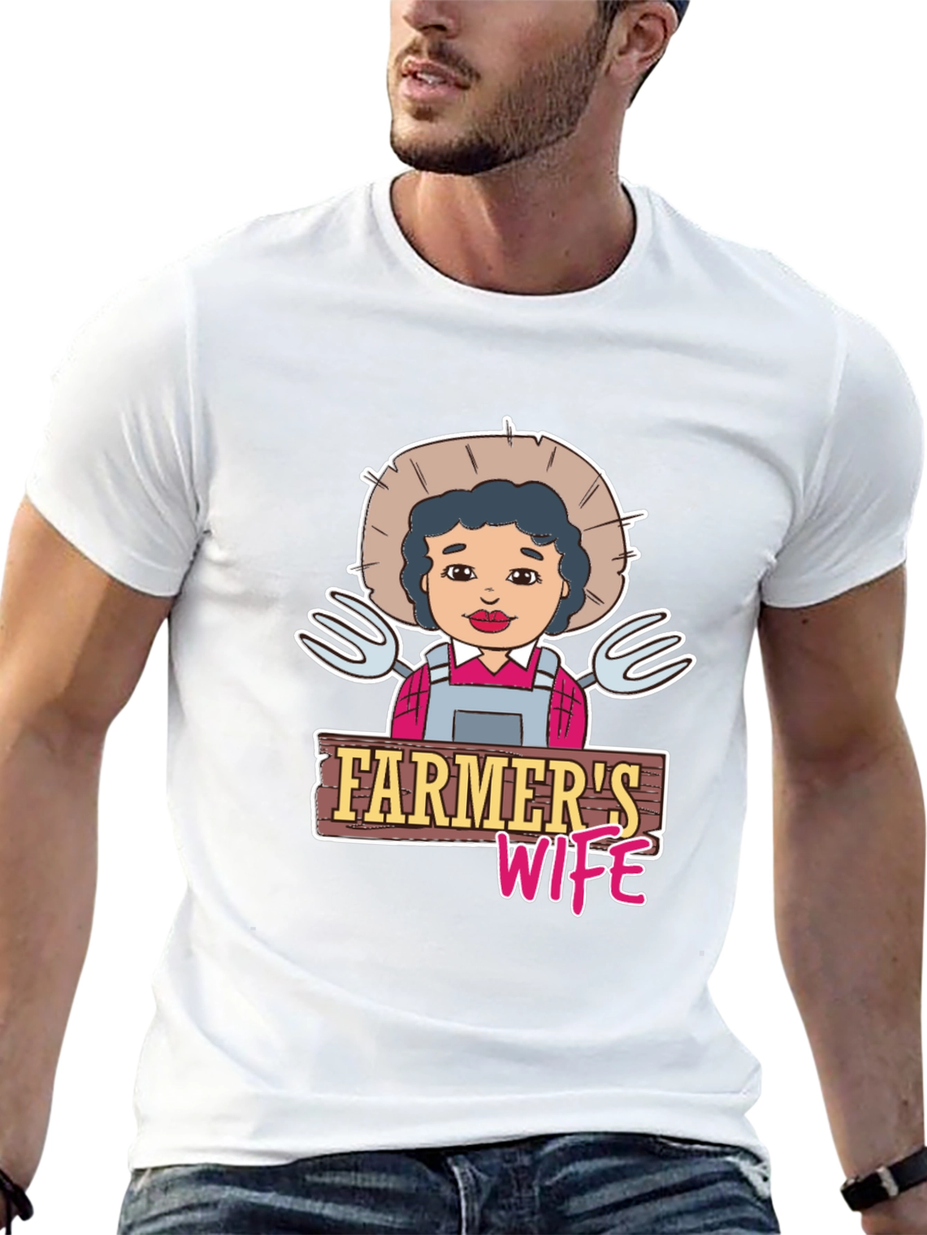 Black Farmer's Wife Graphic Tee view 13