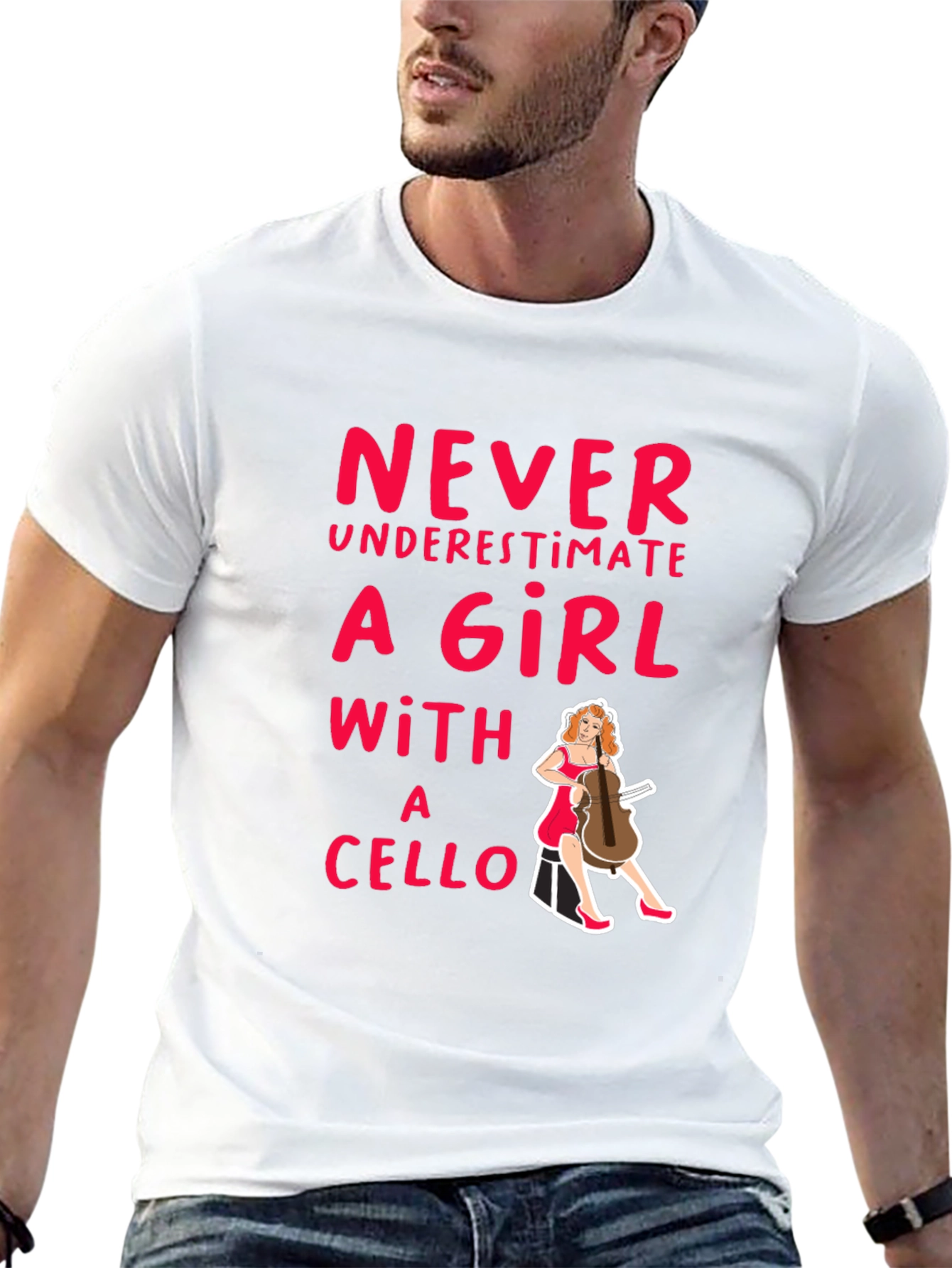 Black Never Underestimate A Girl With A Cello Black T-Shirt view 13