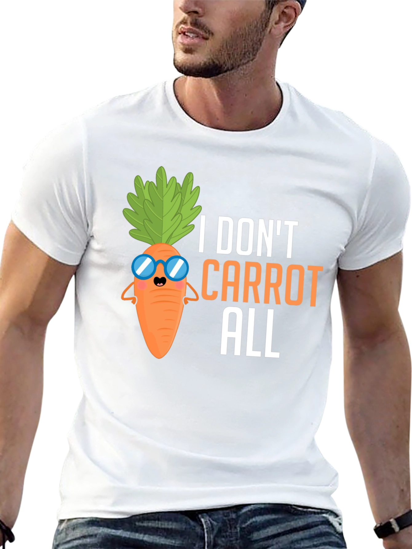 Black I Don't Carrot All T-Shirt, Funny Pun Tee view 13