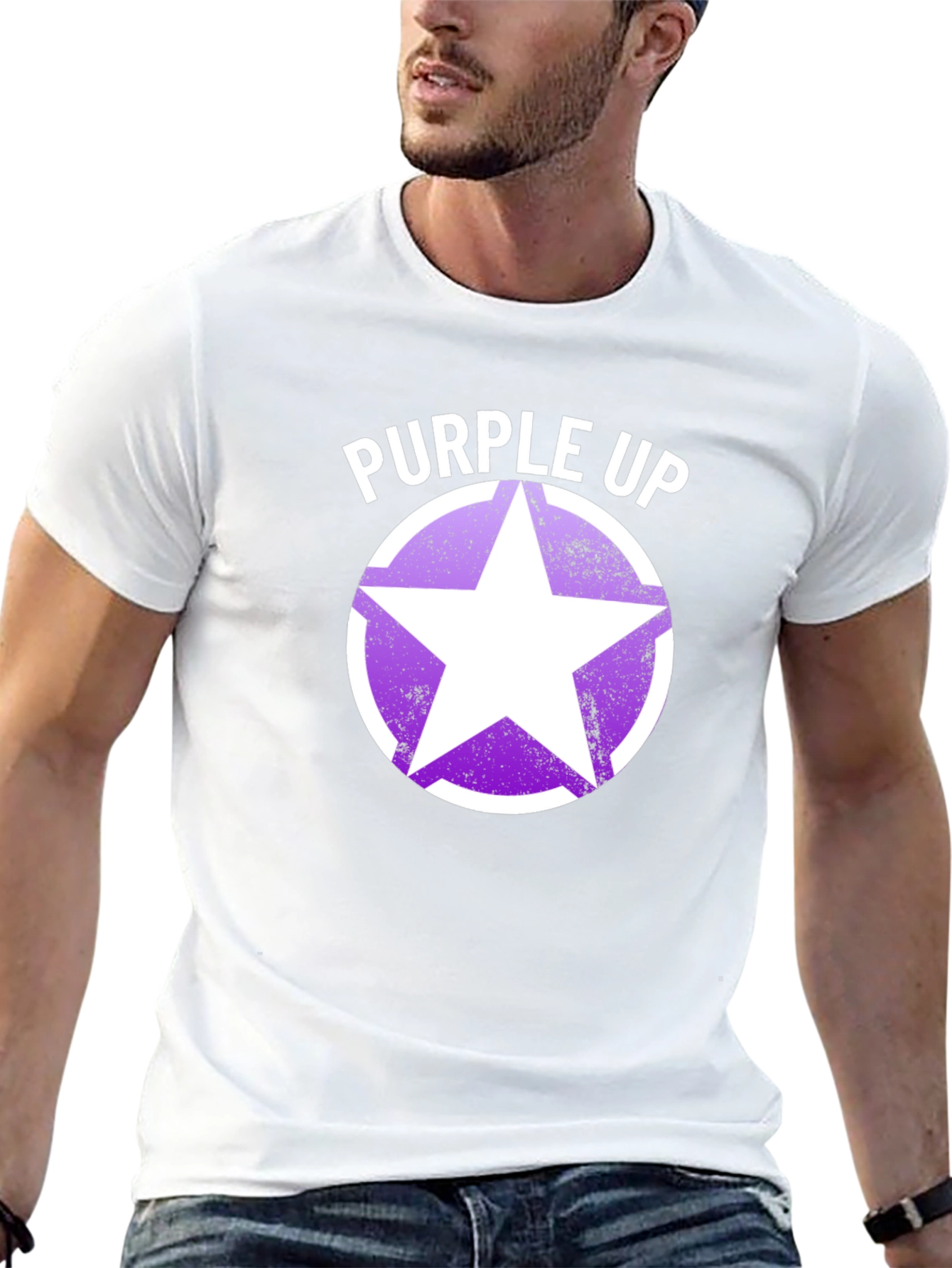 Purple Up Star Graphic T-Shirt - 13