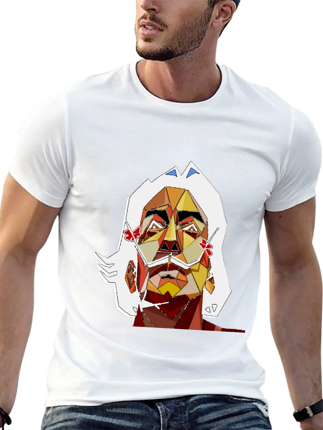 Black Geometric Salvador Dali Graphic T-Shirt - Unique Art Tee view 13