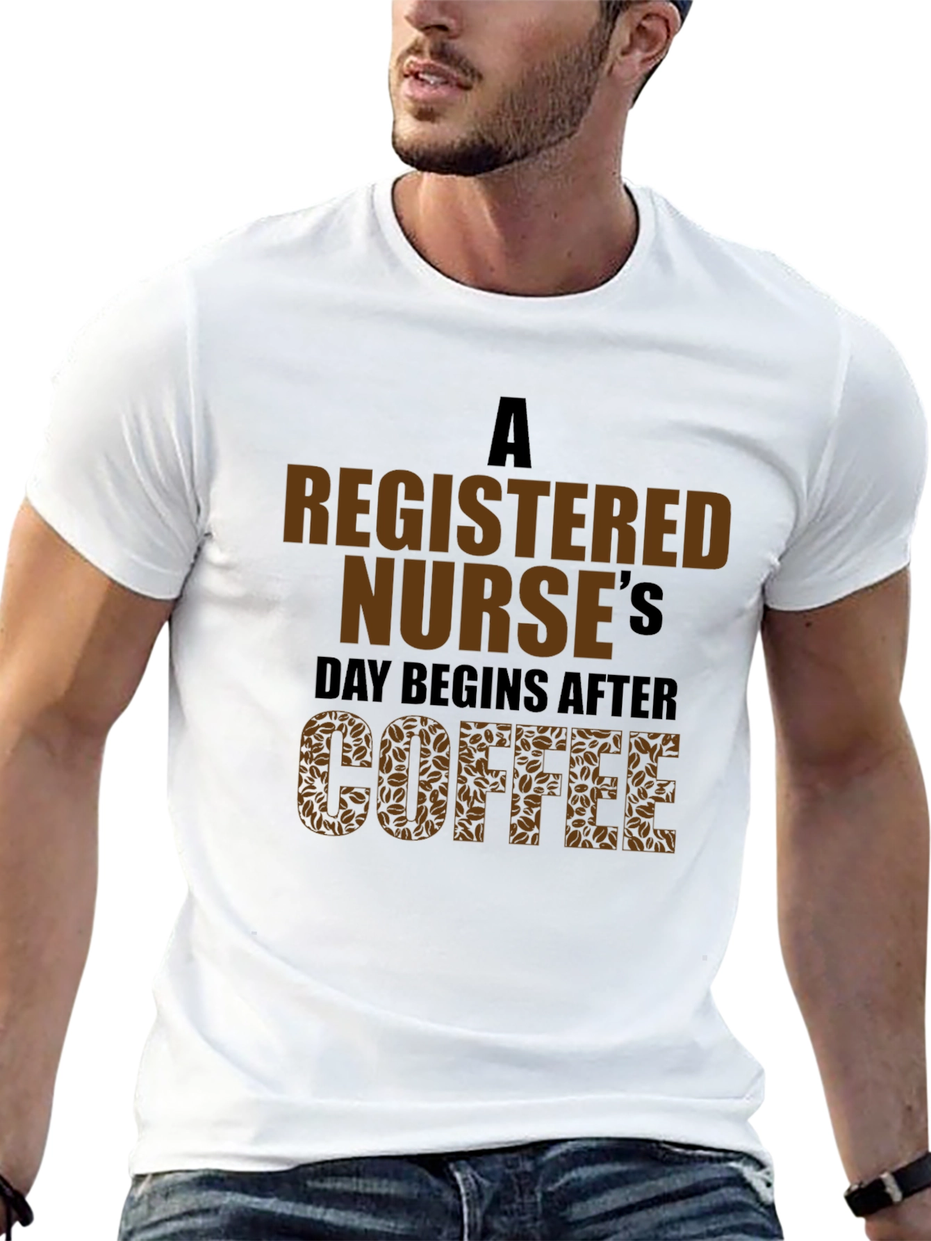 Black Registered Nurse Coffee T-Shirt view 13