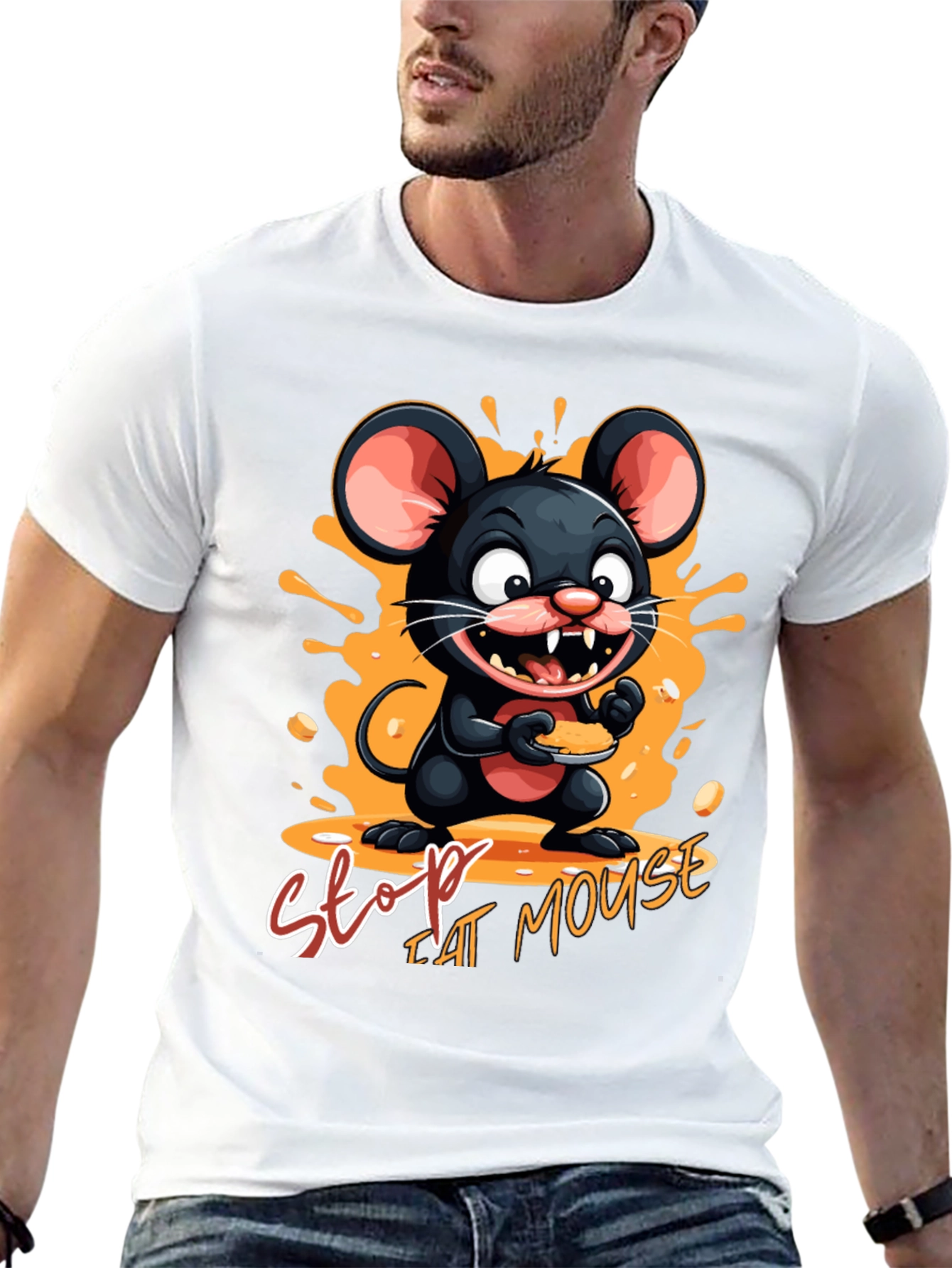 Black Stop That Mouse T-Shirt view 13