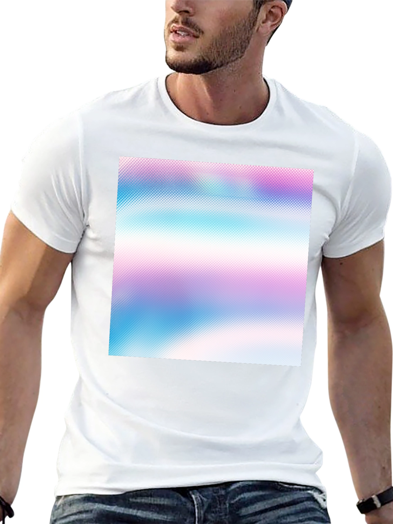 Black Vaporwave Gradient T-Shirt - Stylish Comfort view 13
