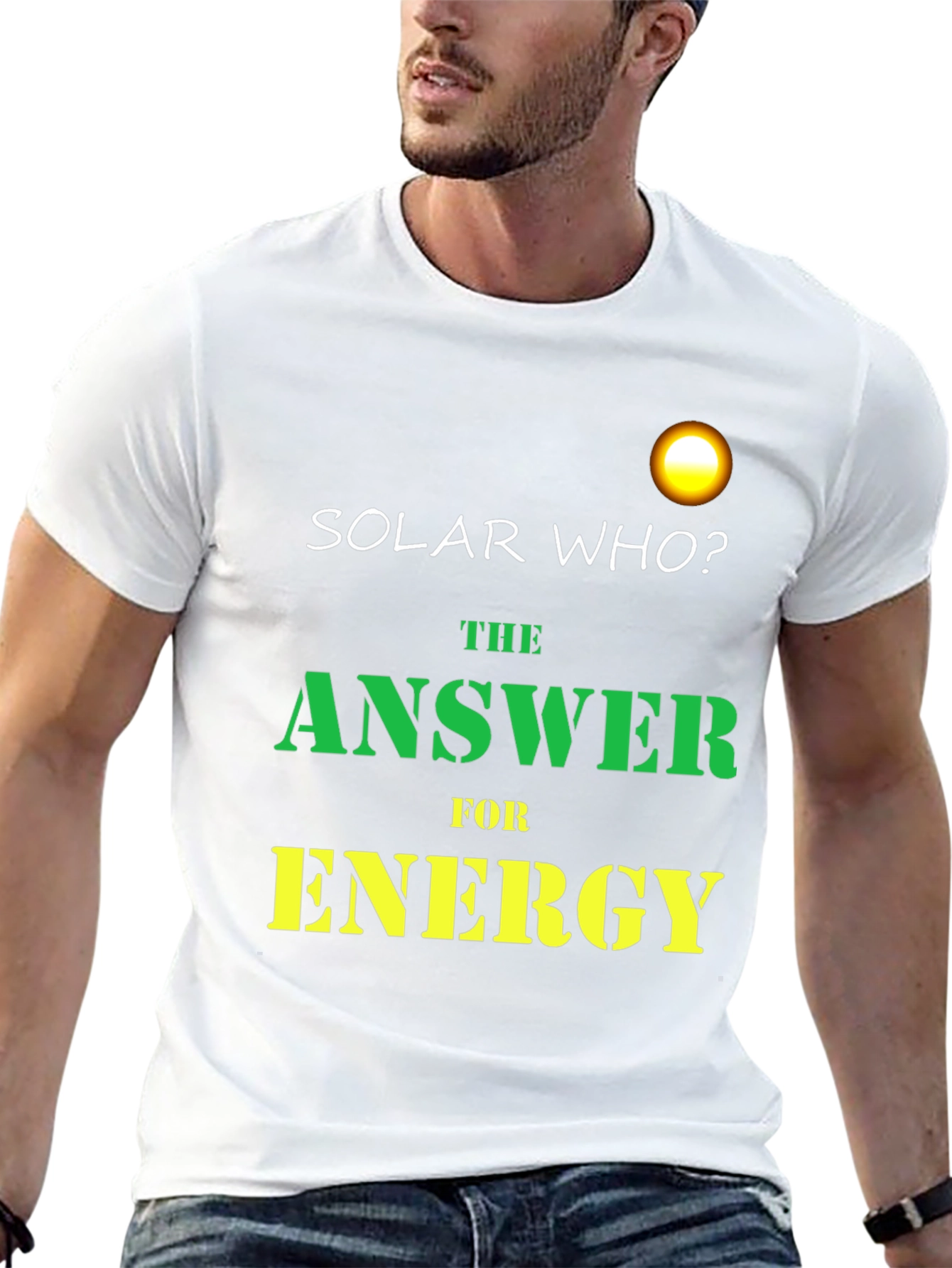 Black Solar Who? Black Graphic Tee - Energy Answer view 13