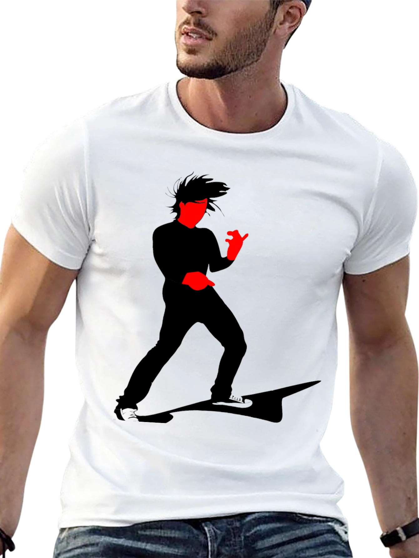 Black Cool Graphic T-Shirt - Striking Silhouette Design view 13