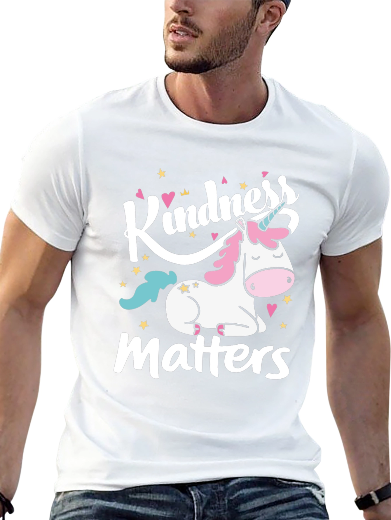 Black Kindness Matters Unicorn Graphic Tee view 13