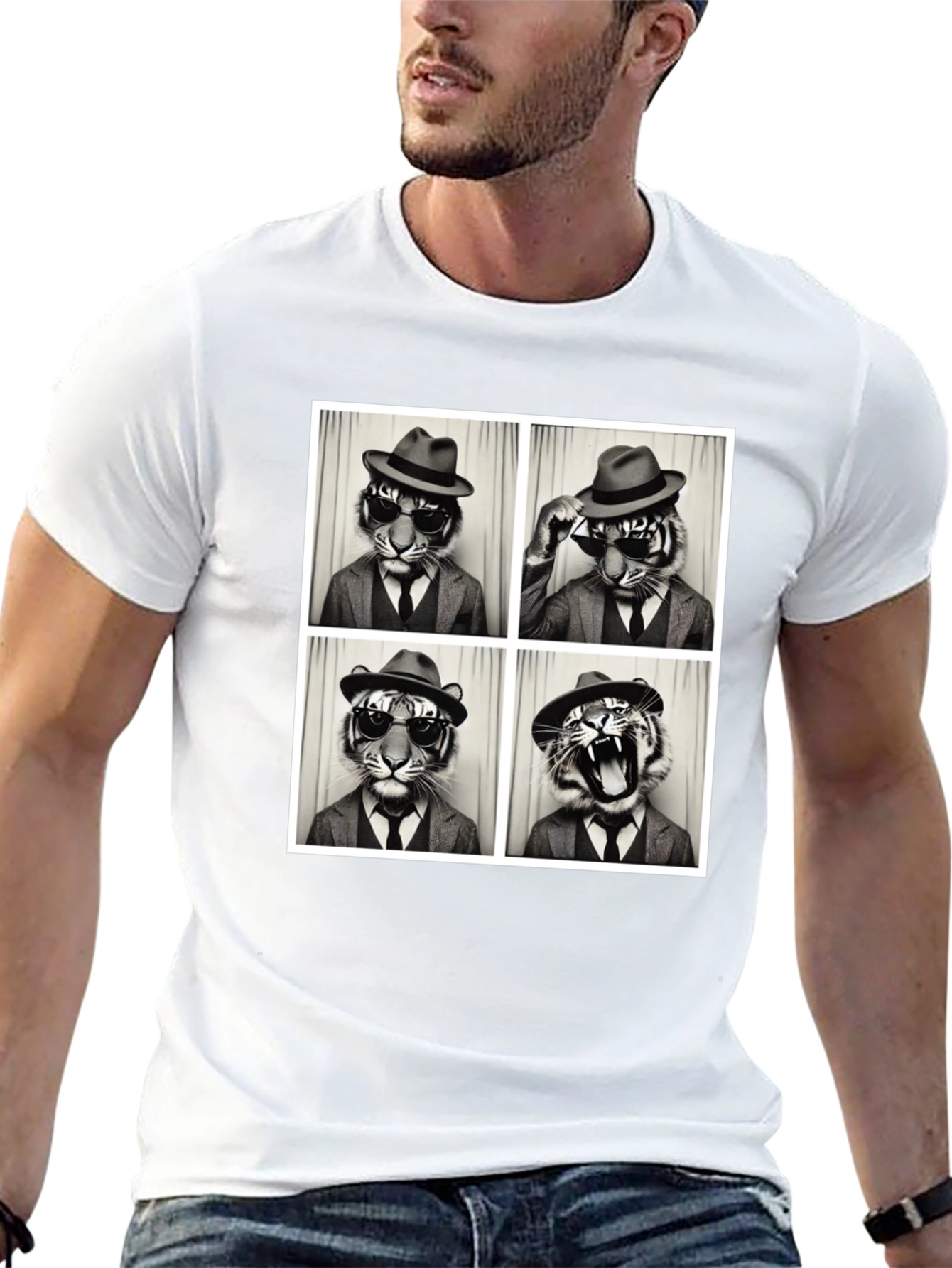 Tiger Fedora Photo Booth T-Shirt - 13