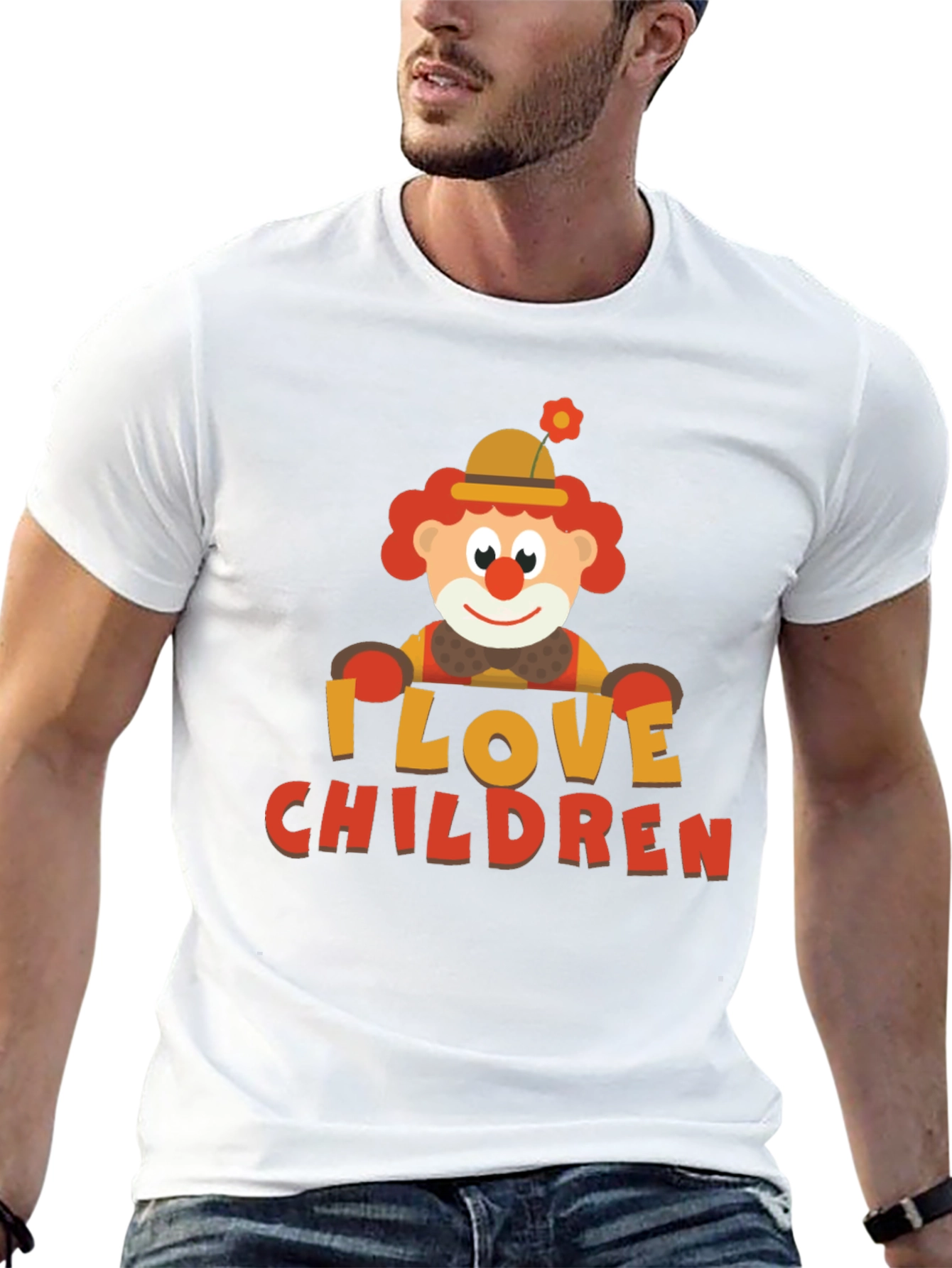 Black I Love Children Clown Graphic Tee - Black view 13