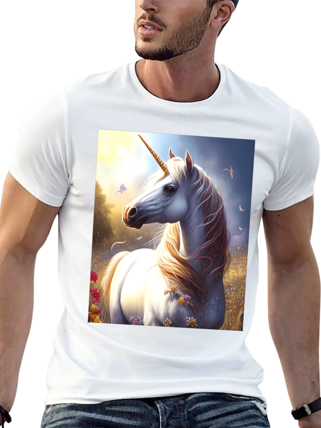 Black Unicorn Graphic Tee - Fantasy Black T-Shirt view 13