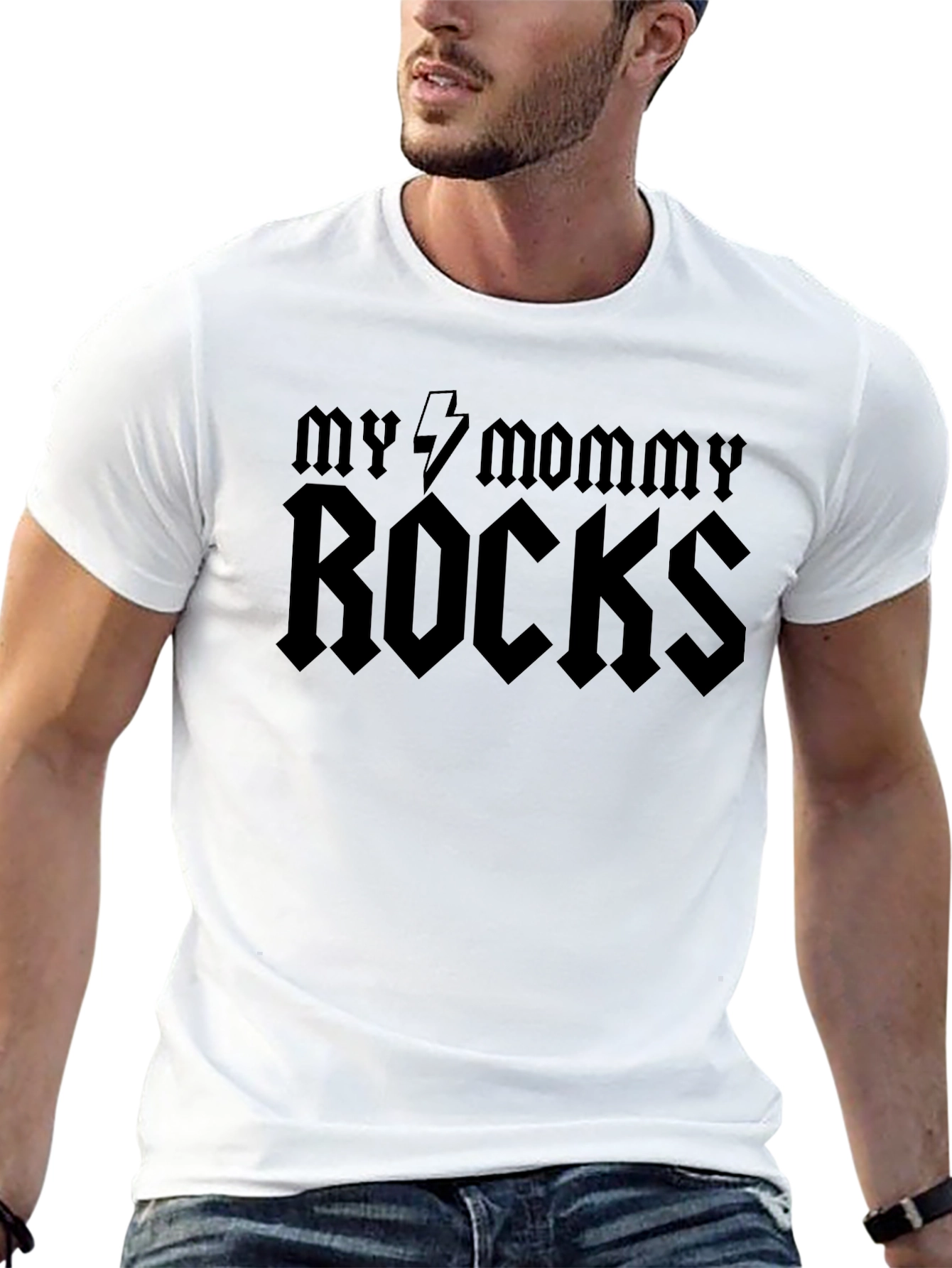 Black My Mommy Rocks T-Shirt - Black view 13