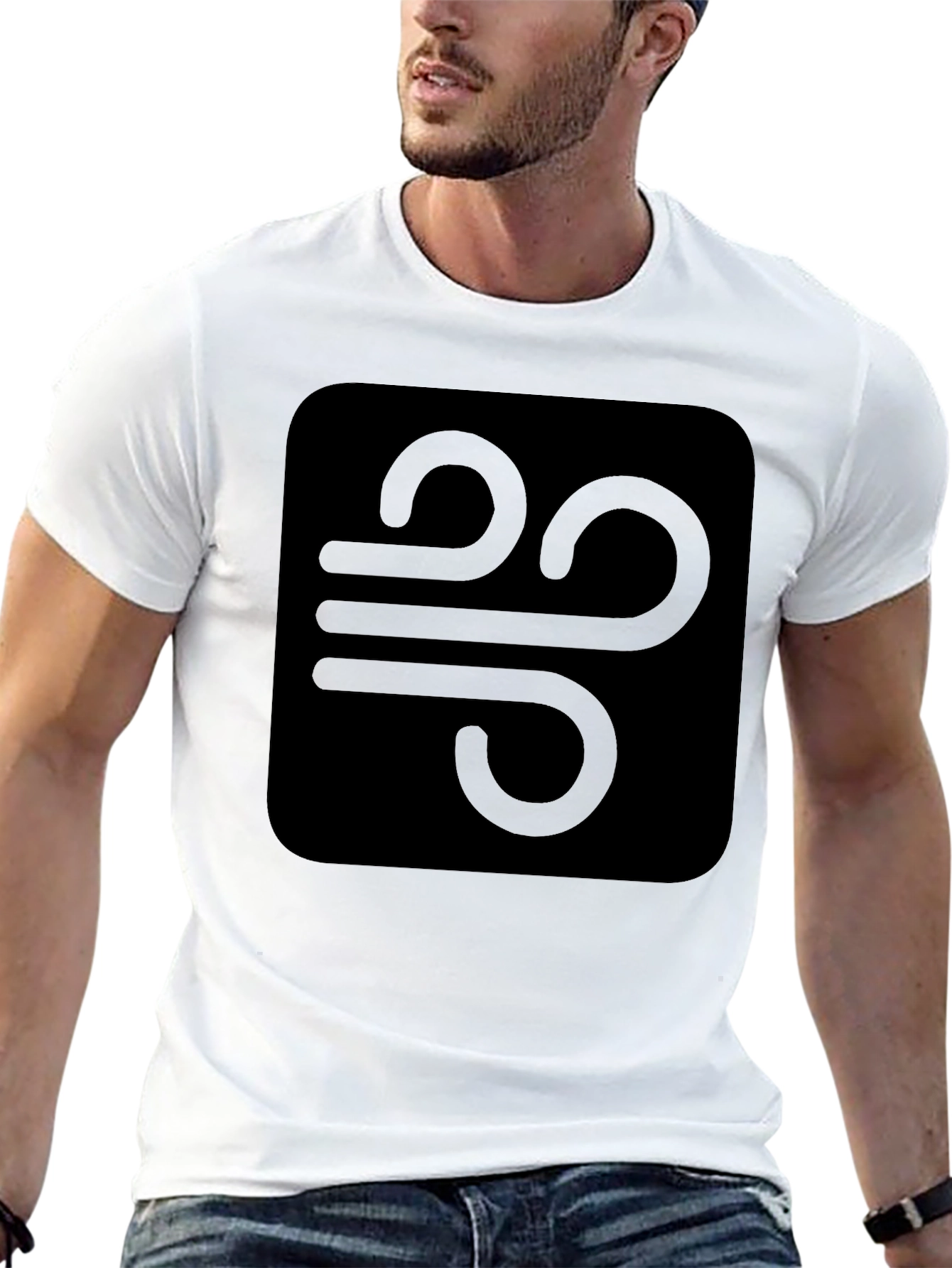 Black Black Graphic Tee - Wind Symbol view 13