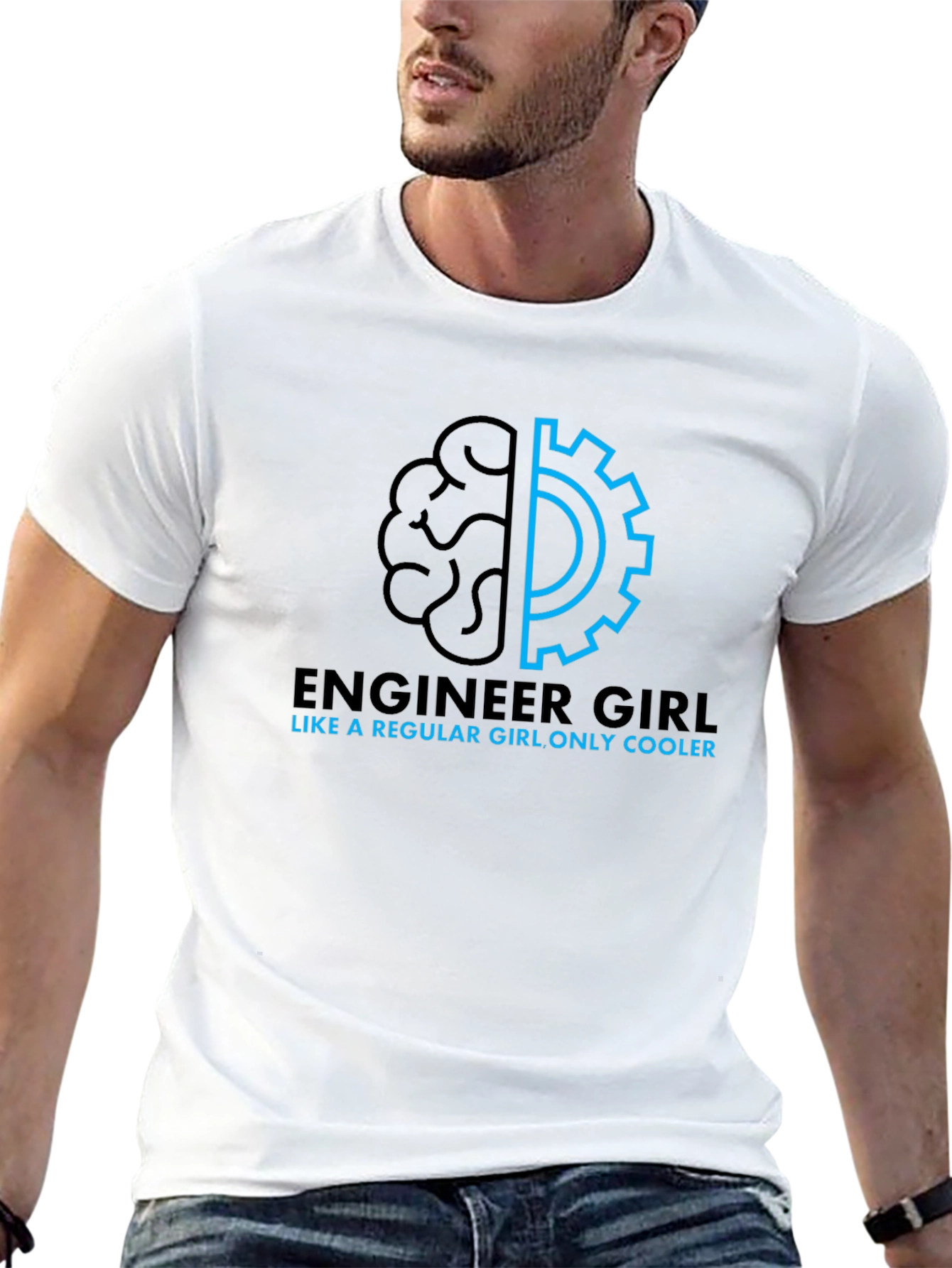 Black Engineer Girl T-Shirt: Cool, Smart & Unique Design view 13