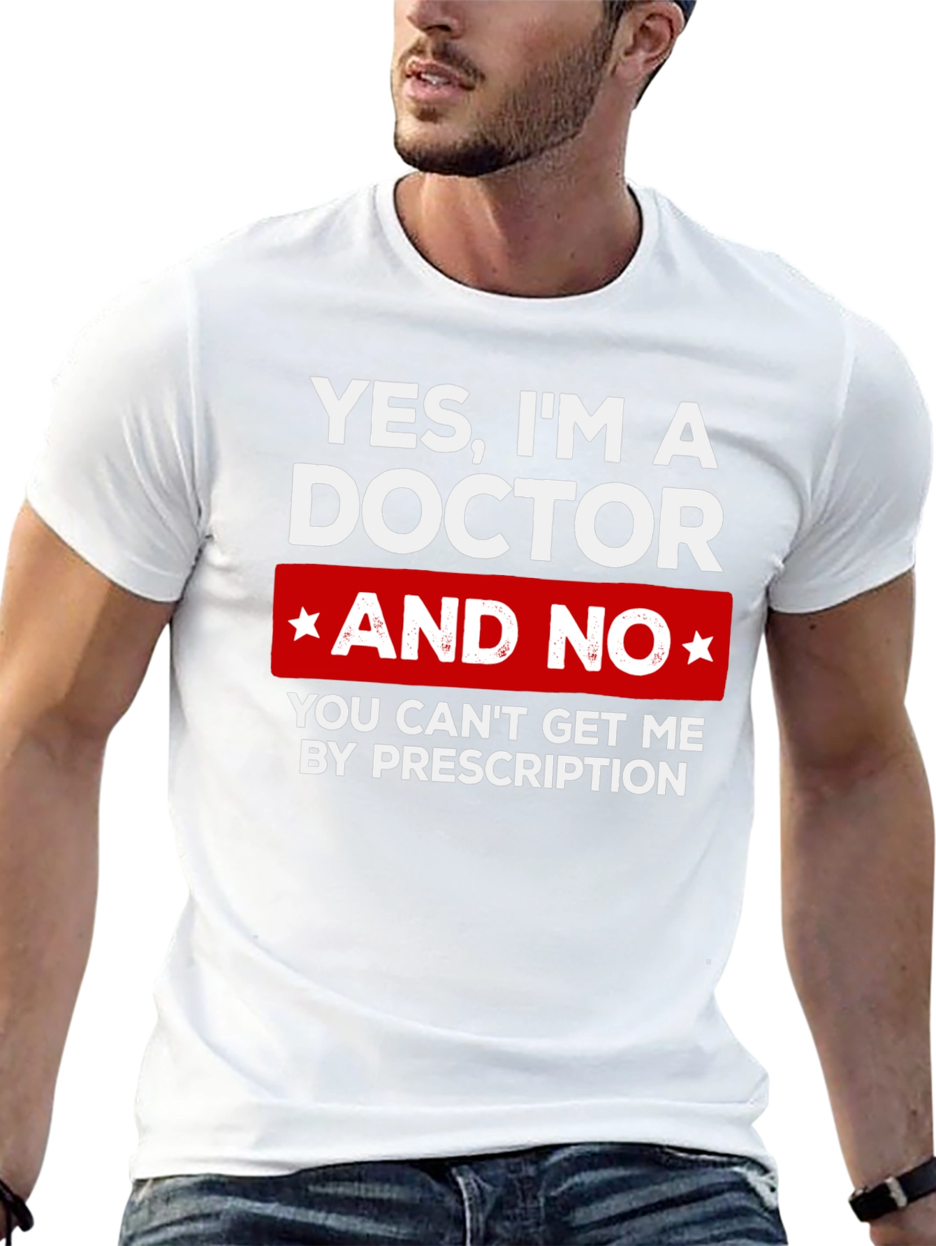 Black Doctor Funny Graphic T-Shirt - Prescription Humor view 13