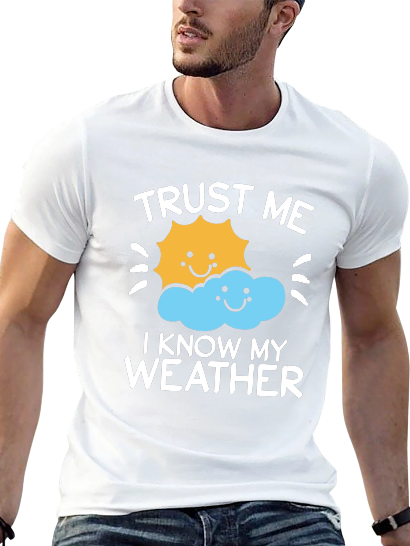 Black Trust Me, I Know My Weather Graphic Tee view 13