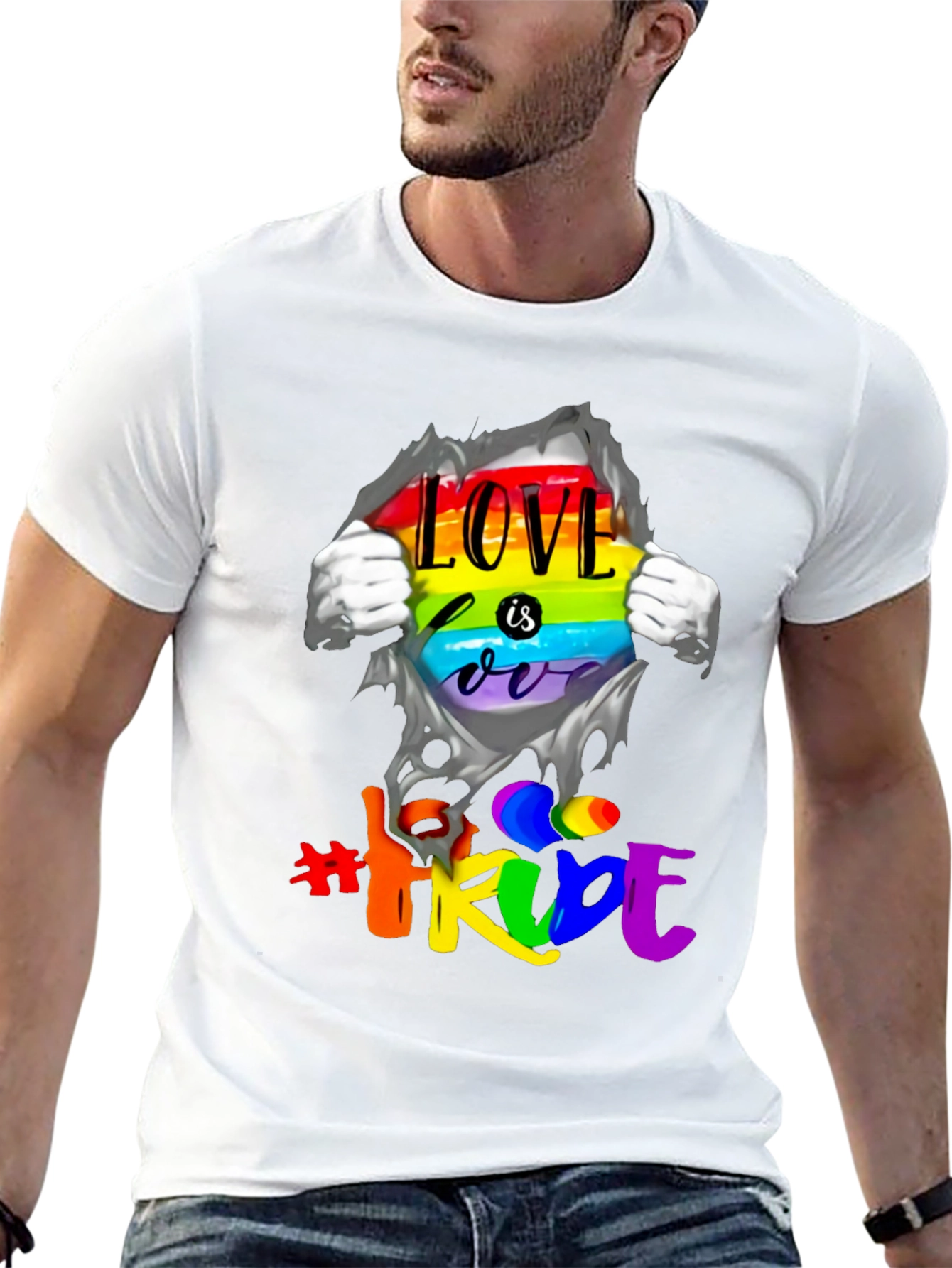 Black Love is Love Rainbow Pride T-Shirt view 13