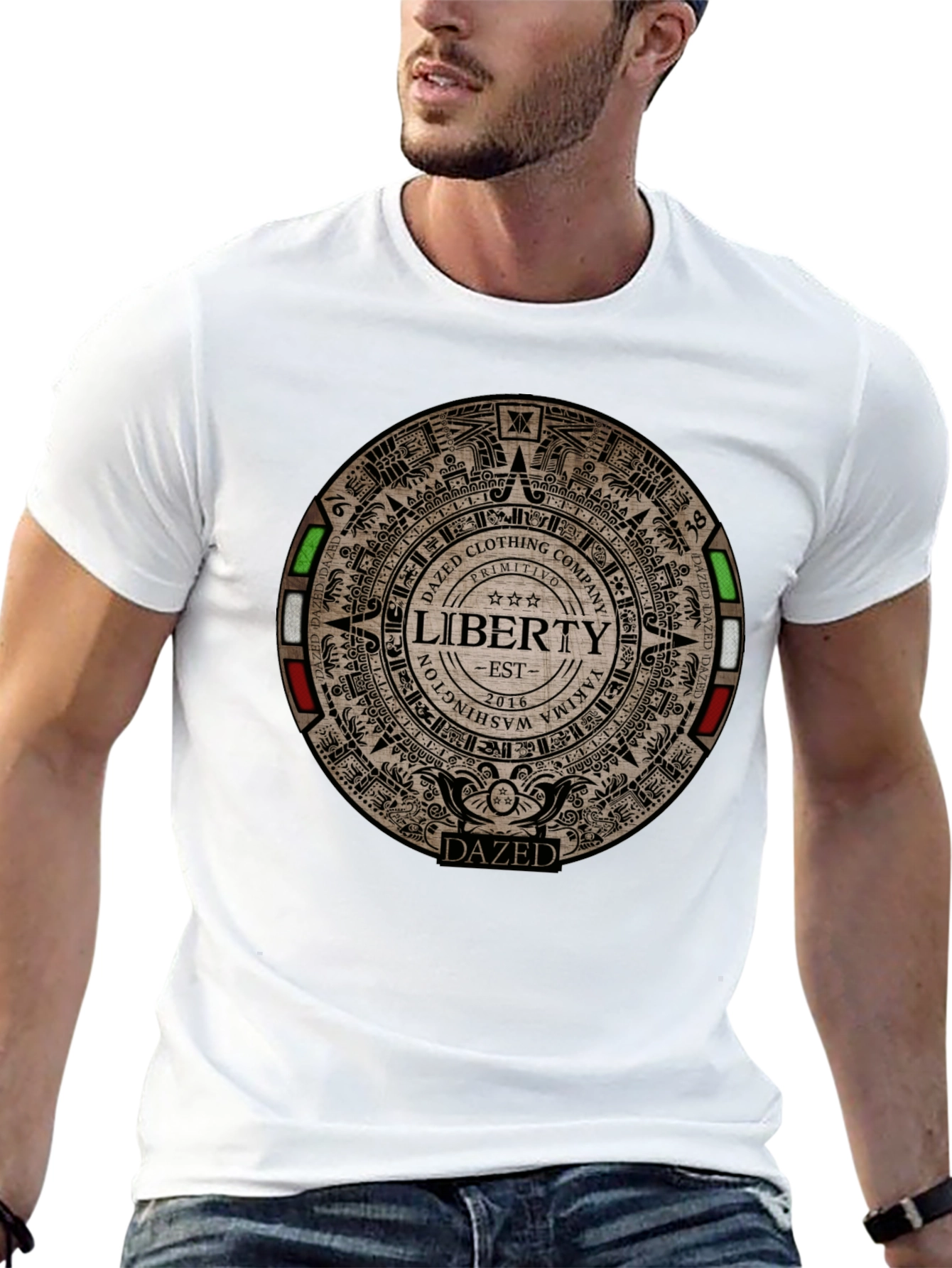 Black Dazed Clothing Liberty Aztec Graphic T-Shirt view 13