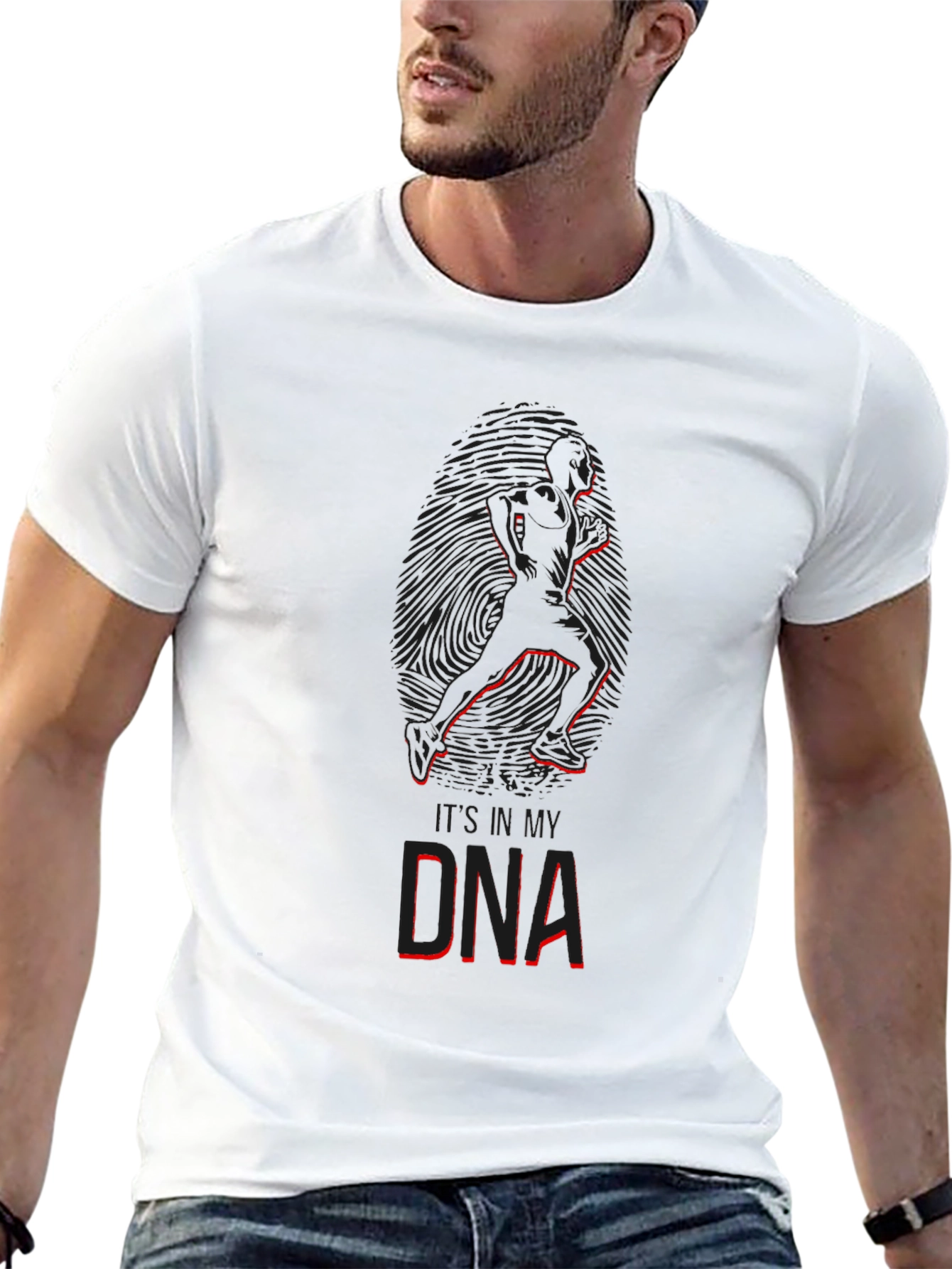 Black DNA Graphic Print Tee - Stylish Casual Wear view 13