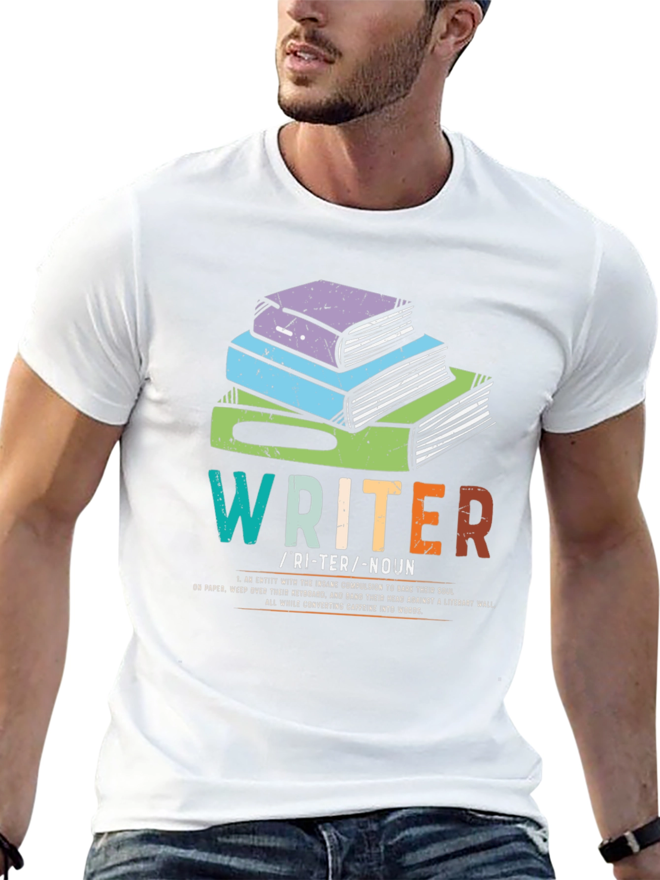 Black Writer Definition T-Shirt - Book Lover Apparel view 13