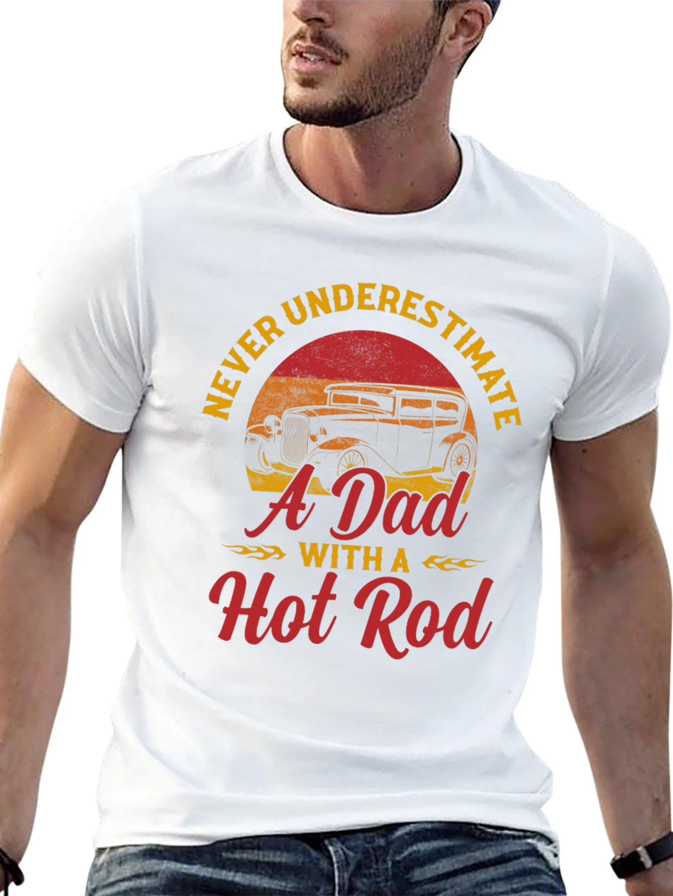 Black Dad Hot Rod T-Shirt - Never Underestimate! view 13