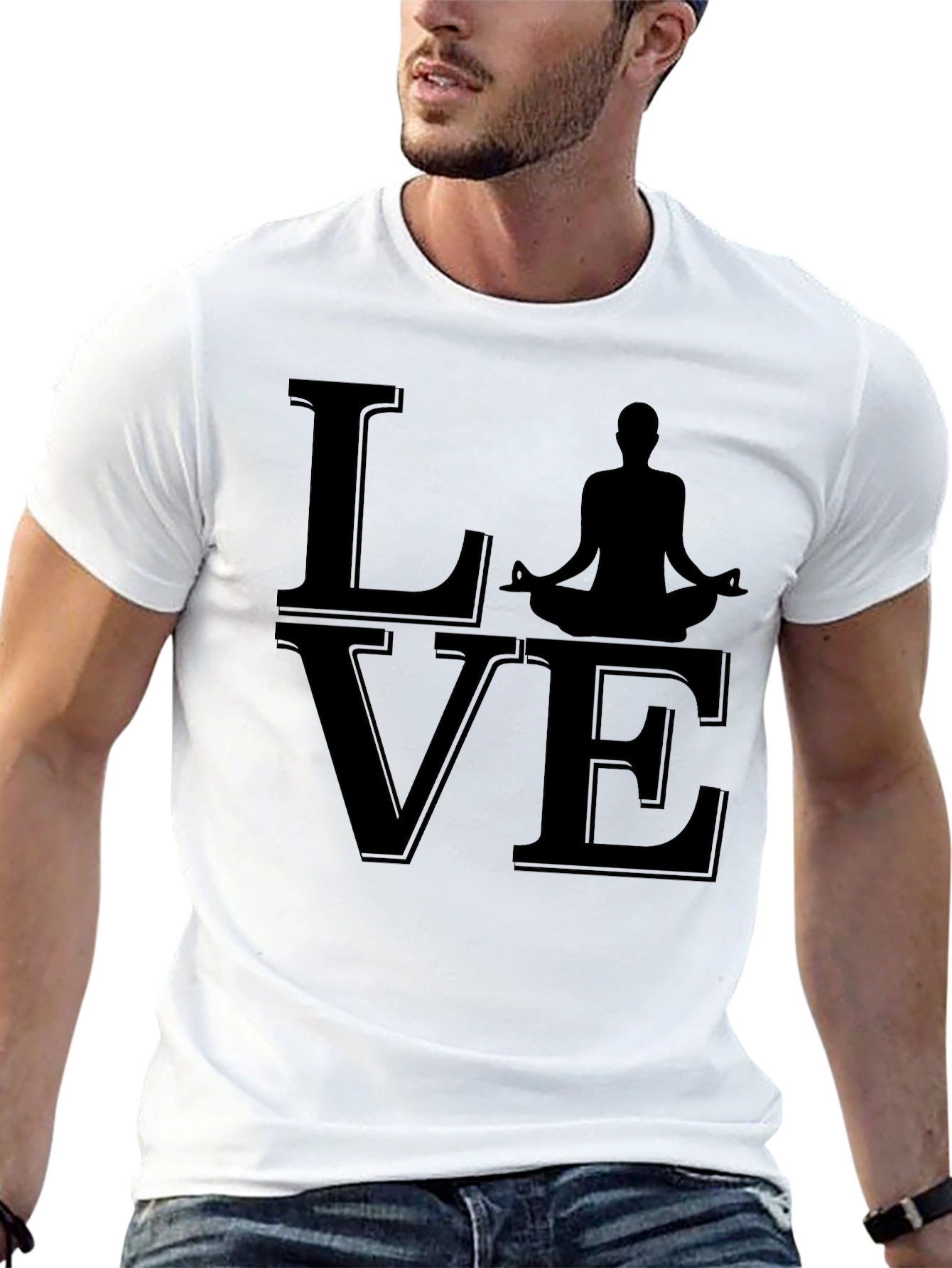 Black Yoga Love T-Shirt view 13