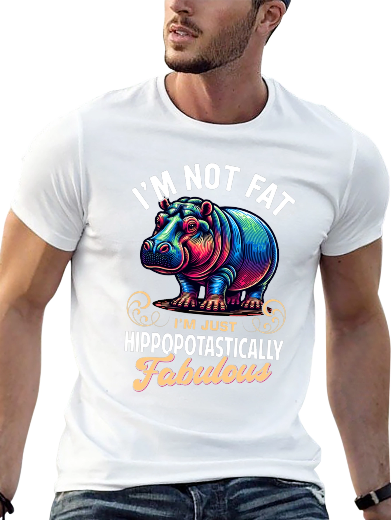 Black Hippo Fabulous Graphic Tee - Trendy Casual Style view 13