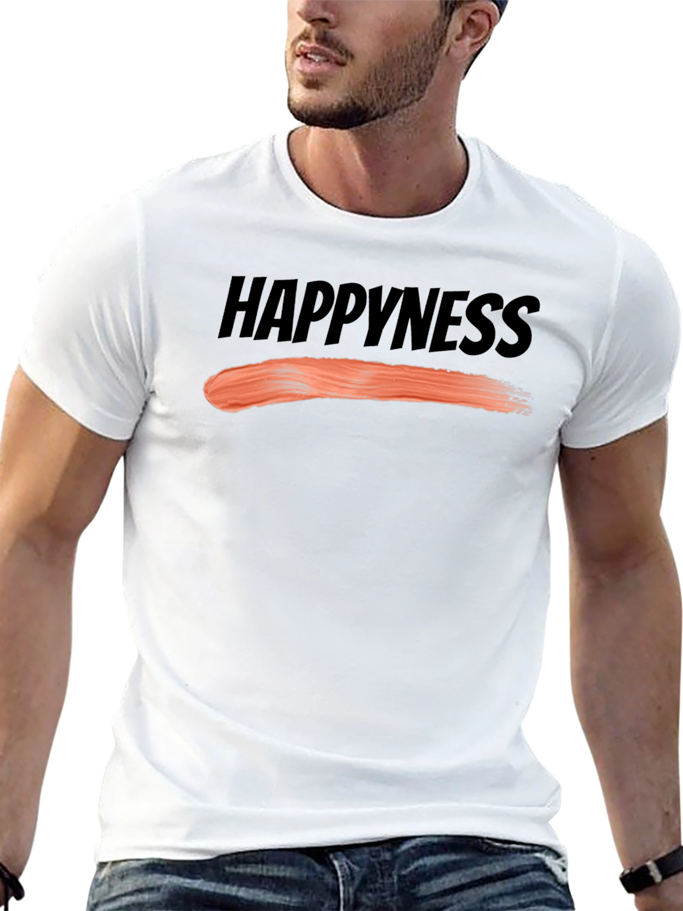 Black Happiness Graphic Tee - Black Unisex view 13