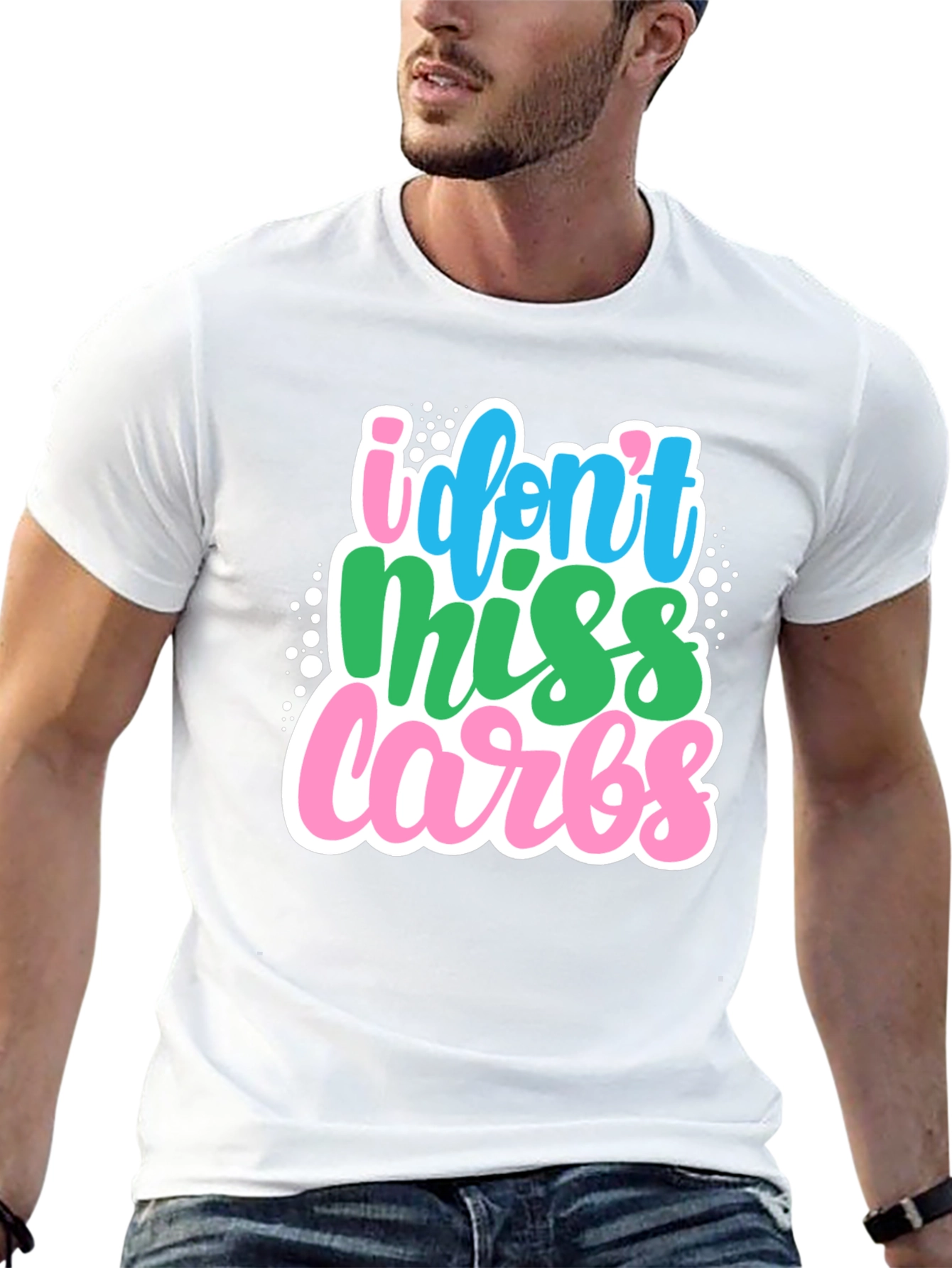 Black I Don't Miss Carbs Graphic Tee view 13