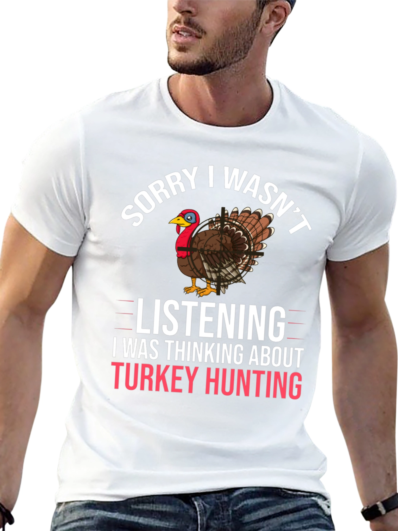 Black Turkey Hunting Graphic T-Shirt view 13
