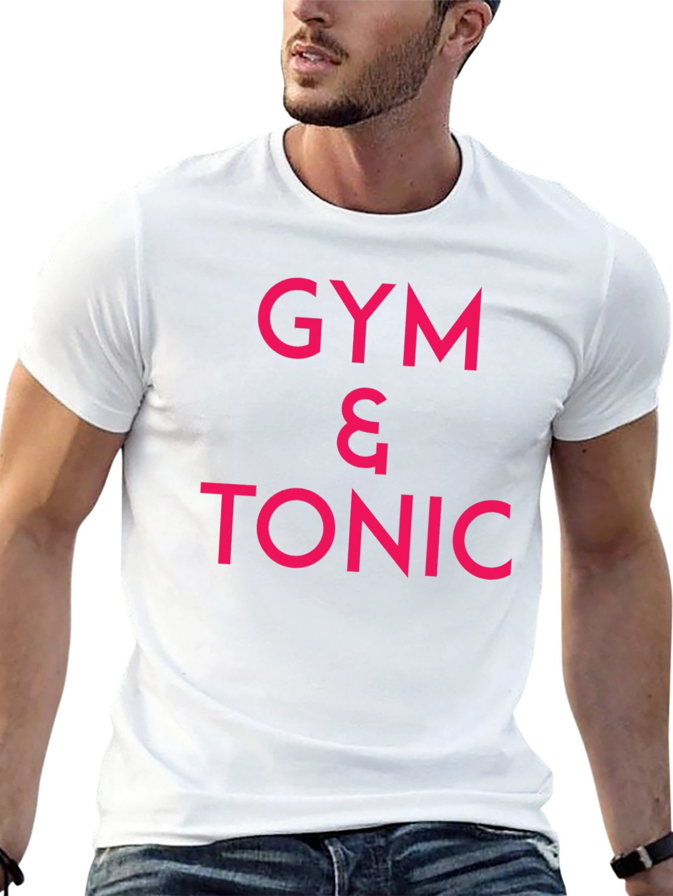 Black Gym & Tonic Graphic Tee - Black Cotton T-Shirt view 13