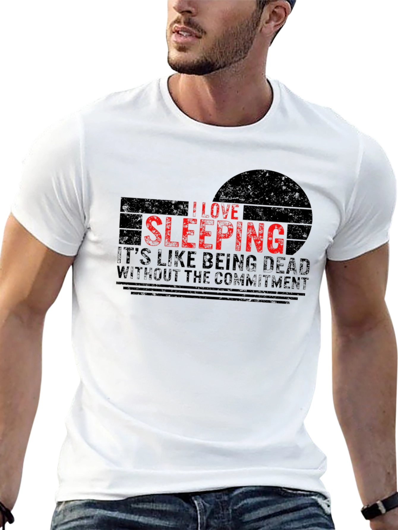 I Love Sleeping T-Shirt - Funny Graphic Tee - 13