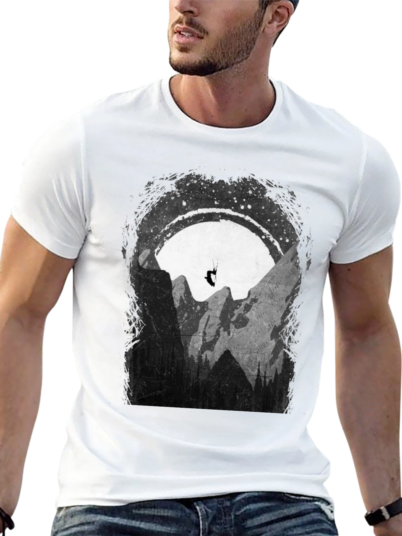 Black Mountain Paragliding Graphic T-Shirt - Adventure Ready! view 13