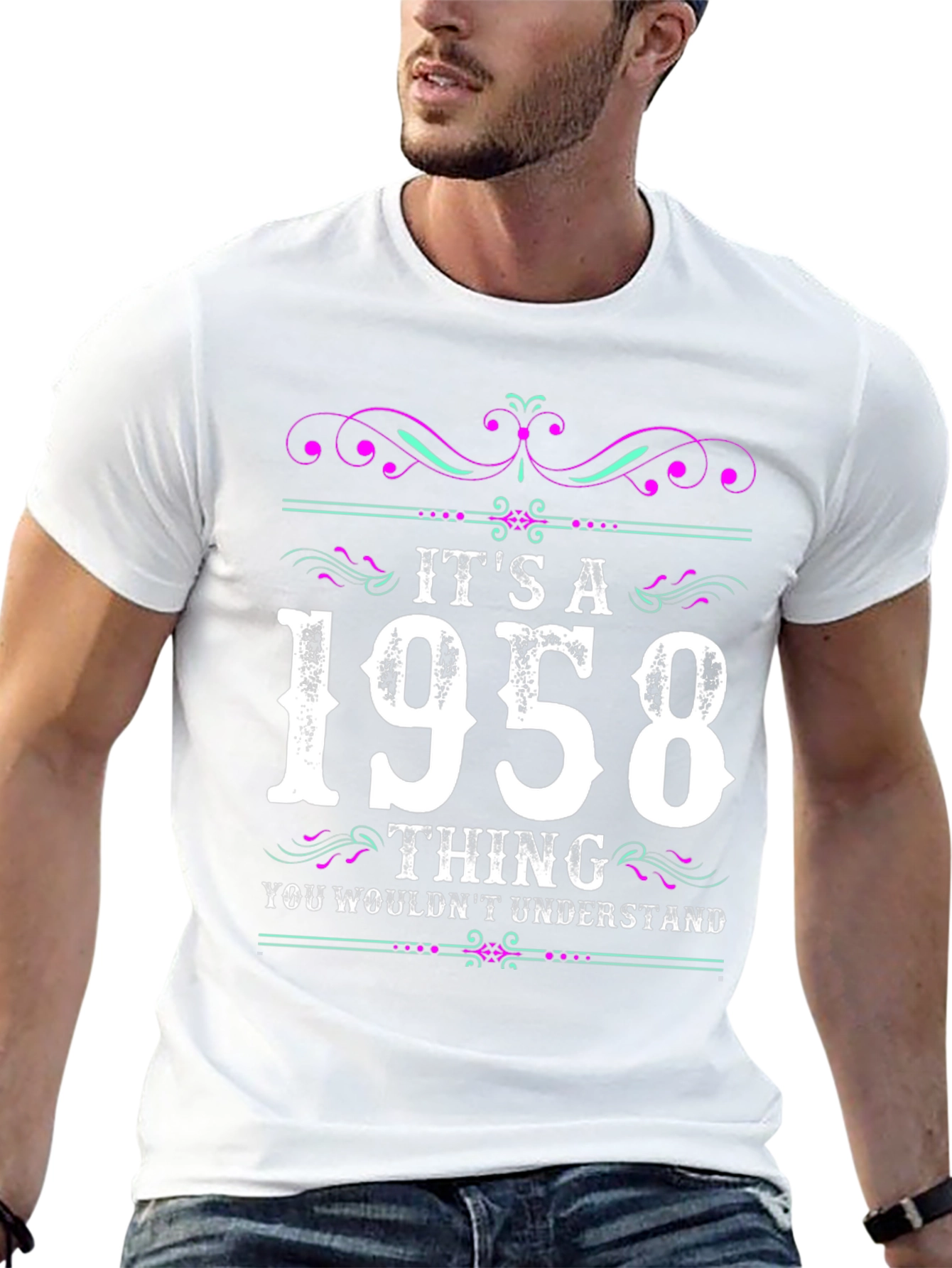 Black It's a 1958 Thing T-Shirt view 13