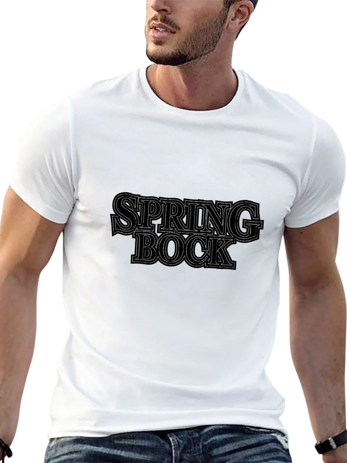 Black Spring Bock Graphic T-Shirt - Retro Style view 13