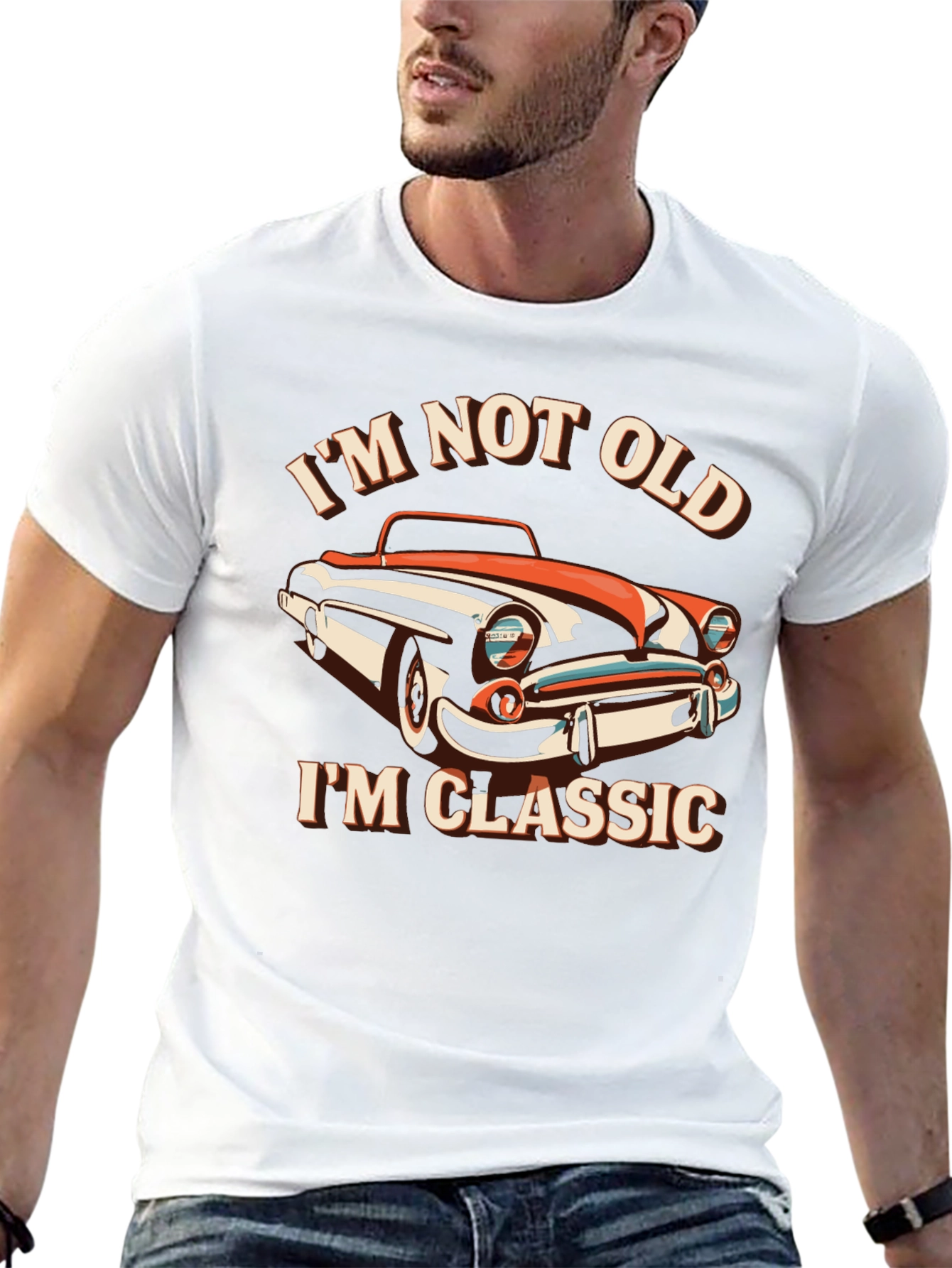 Black I'm Not Old, I'm Classic Car T-Shirt view 13