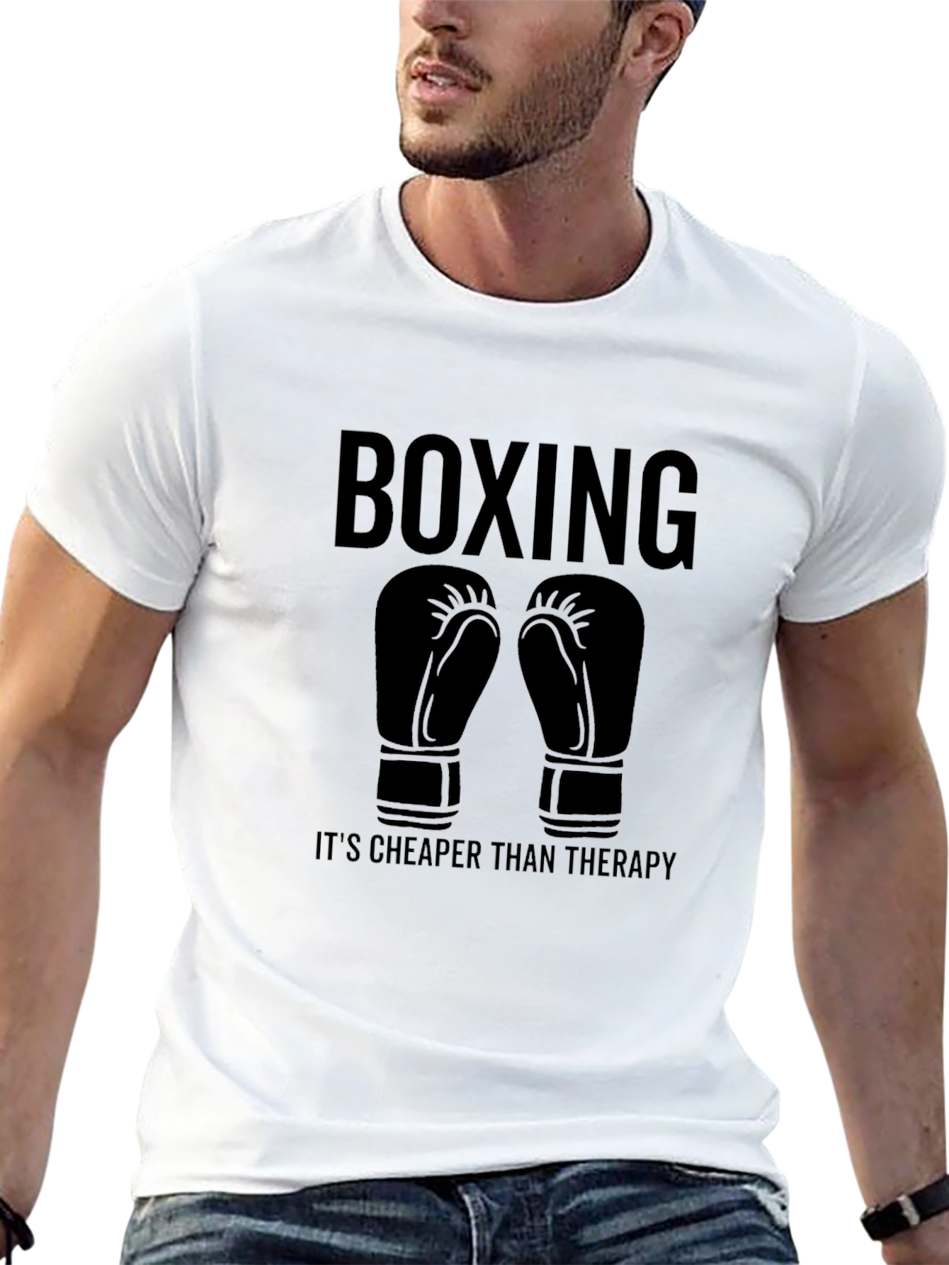 Black Boxing Therapy T-Shirt - Black view 13