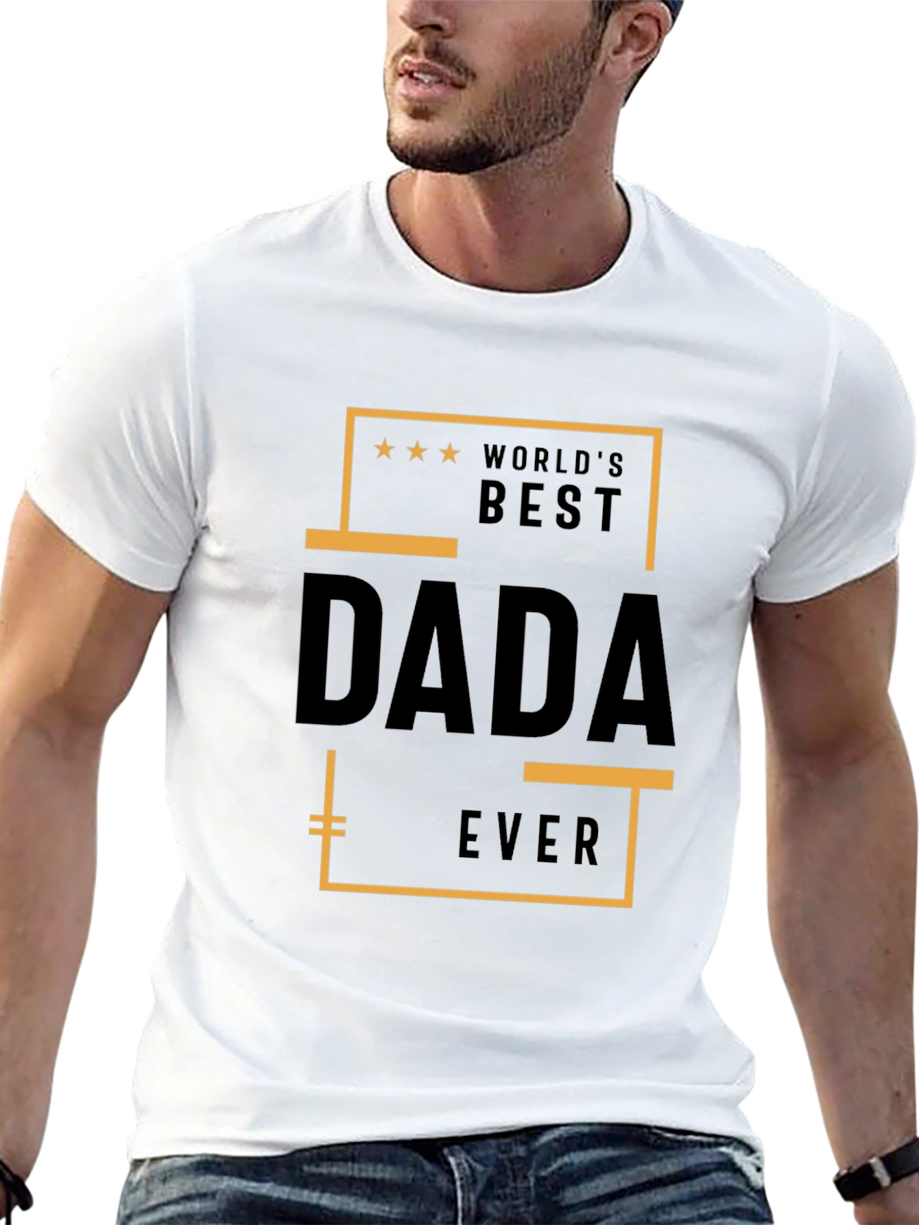 Black World's Best Dada Ever T-Shirt view 13