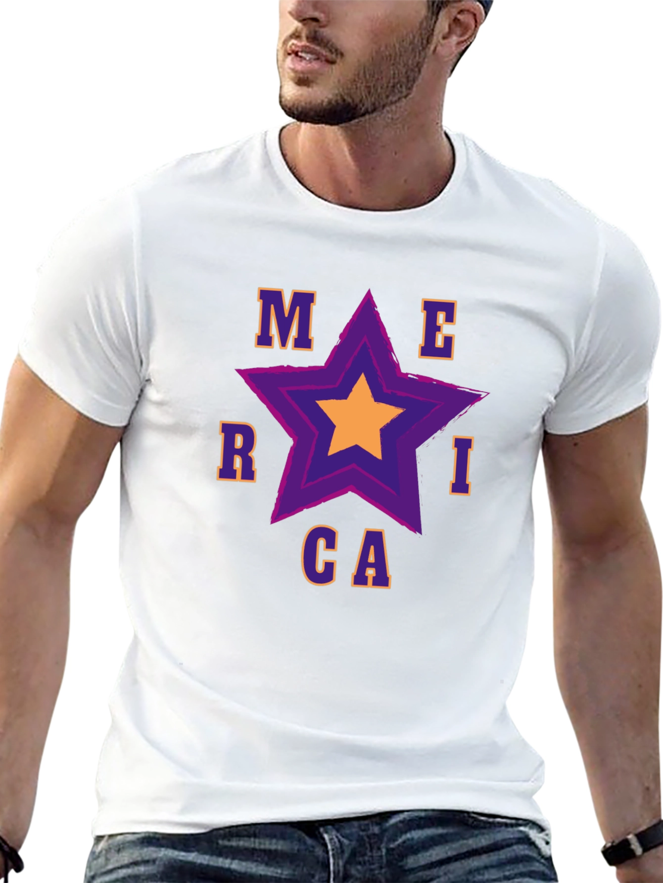 Merica Star Graphic Tee - Patriotic Pride - 13
