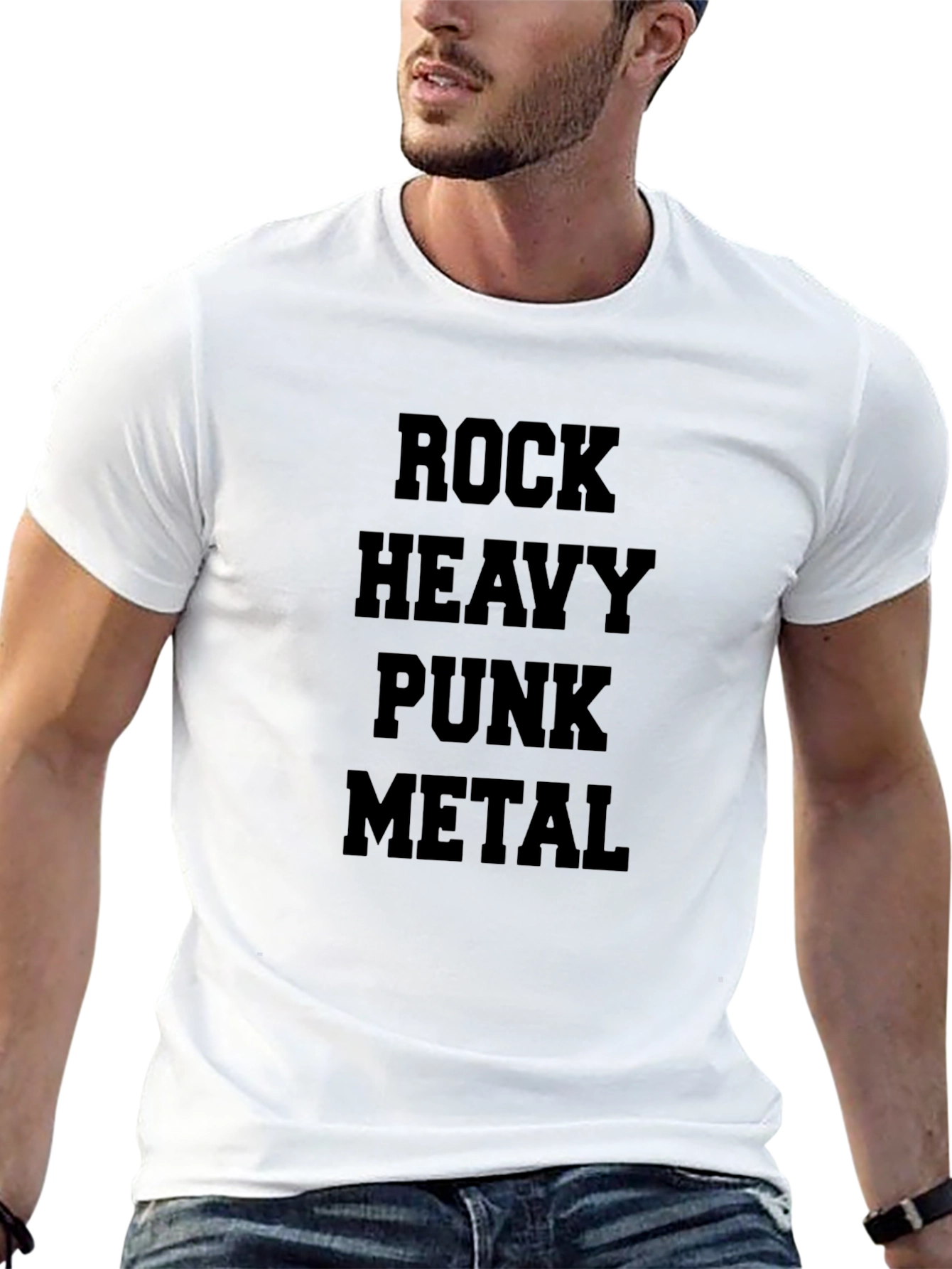 Black Rock Heavy Punk Metal Black T-Shirt view 13