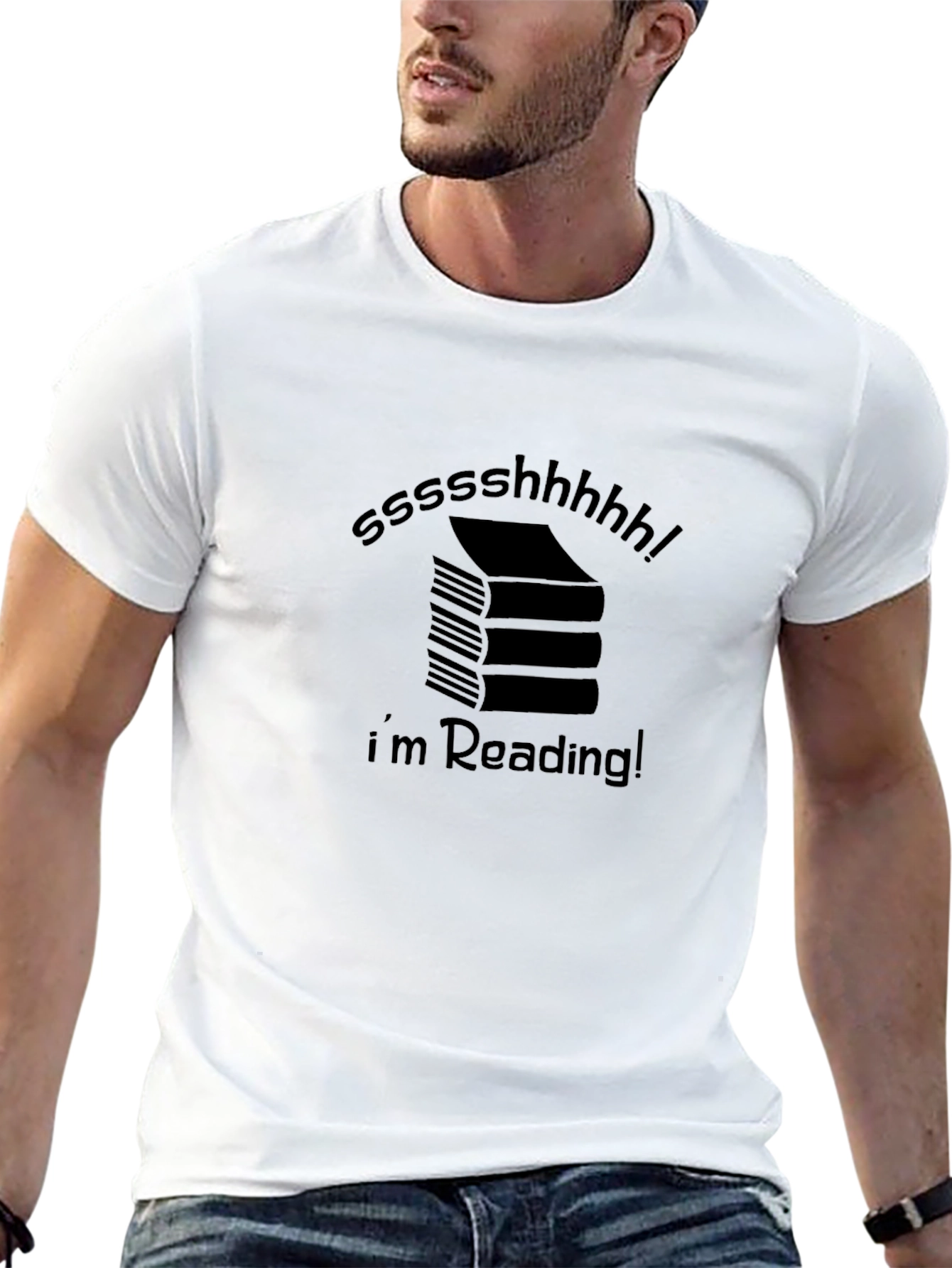 Black Sssshhhh! I'm Reading! T-Shirt view 13