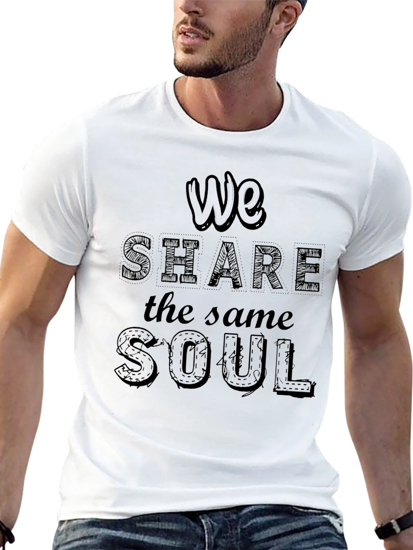 Black We Share the Same Soul Graphic Black Tee view 13