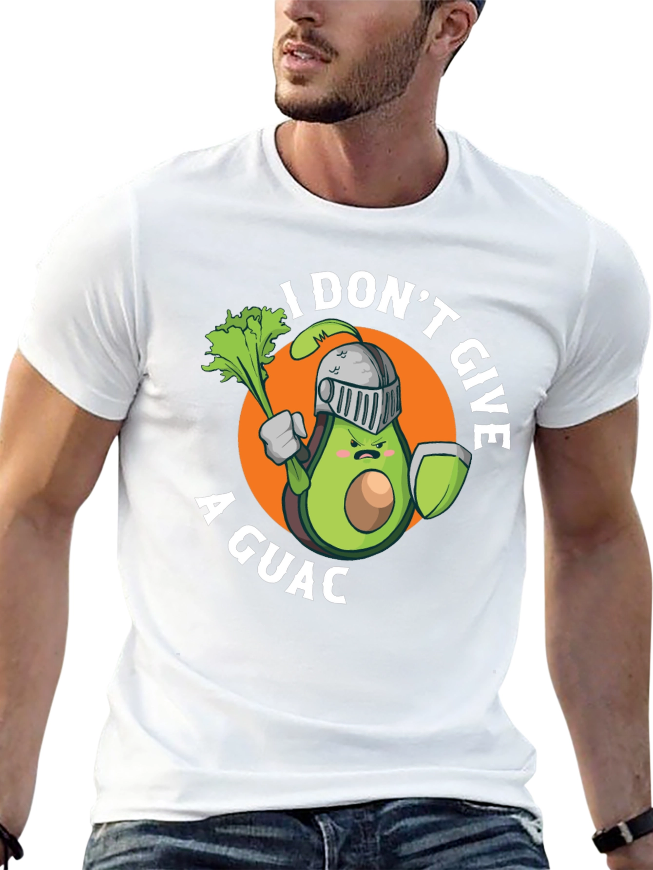 Black I Don't Give A Guac T-Shirt Funny Avocado Knight Tee view 13