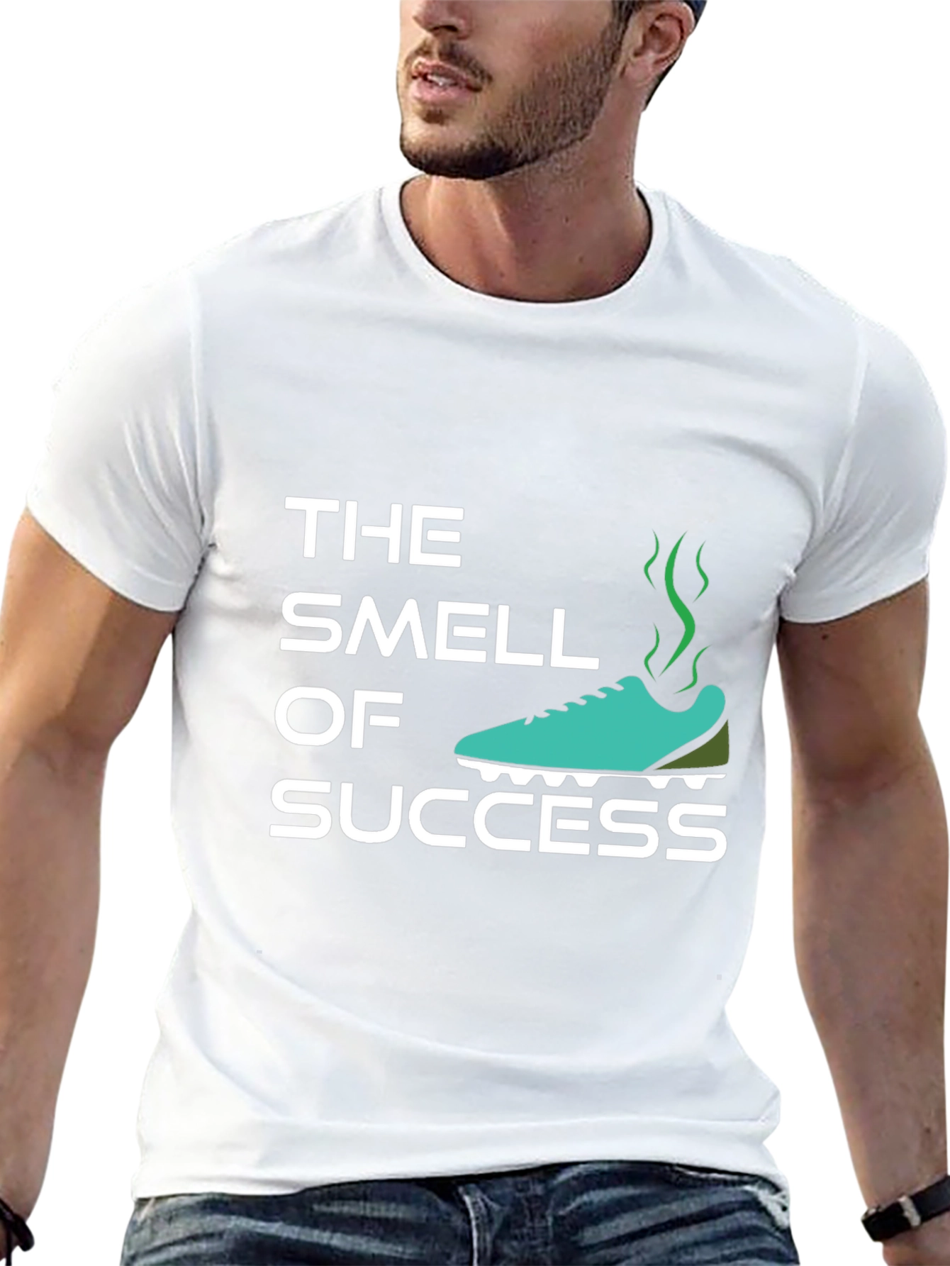 Black The Smell of Success T-Shirt - Humorous Athlete Shirt view 13